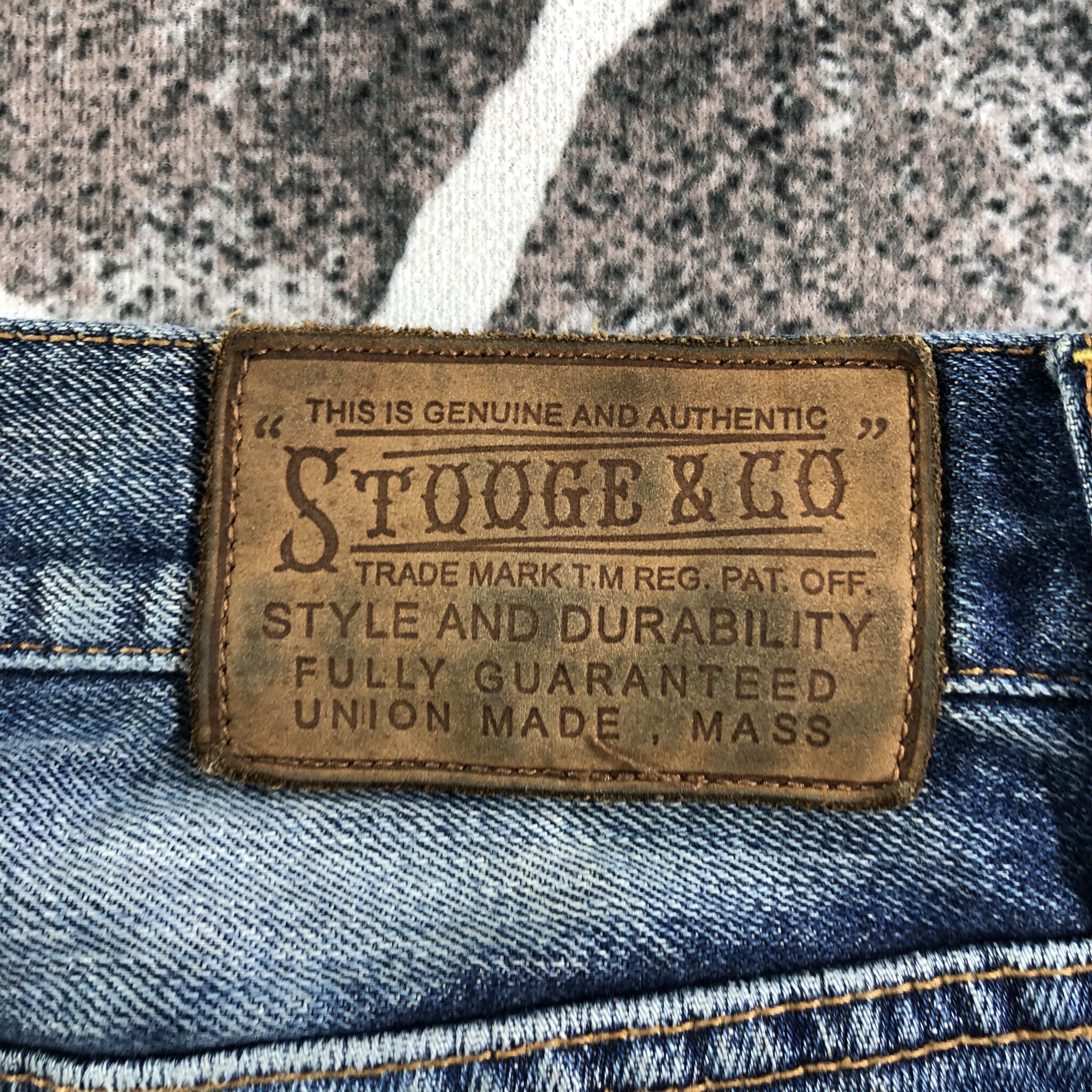Japanese Brand Stooge & Co Jeans Distressed Denim KJ2695 Size US 33 - 5 Thumbnail