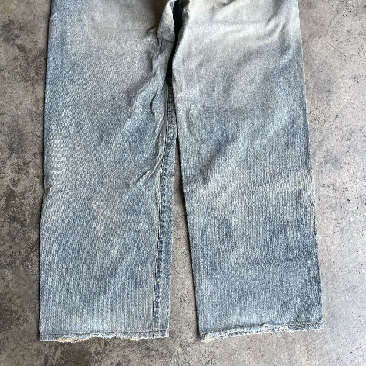 Wrangler 🔥Vintage 80s Wrangler Stoned Washed Ripped Distress Jeans Size US 32 / EU 48 - 6 Thumbnail