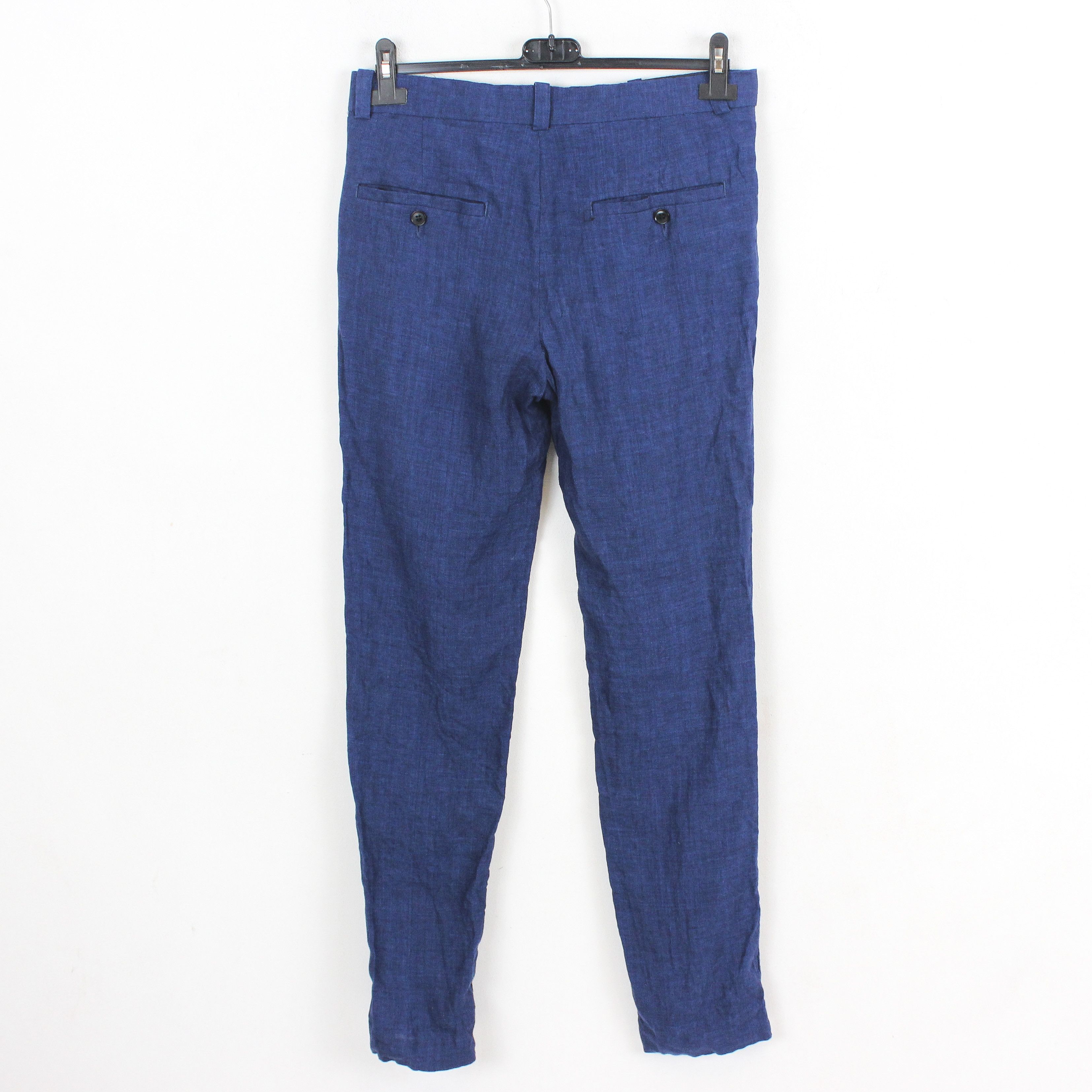 H&M Linen Mens W32 L32 Slim Fit Straight Pants Trousers Bottoms Size US 32 / EU 48 - 3 Thumbnail
