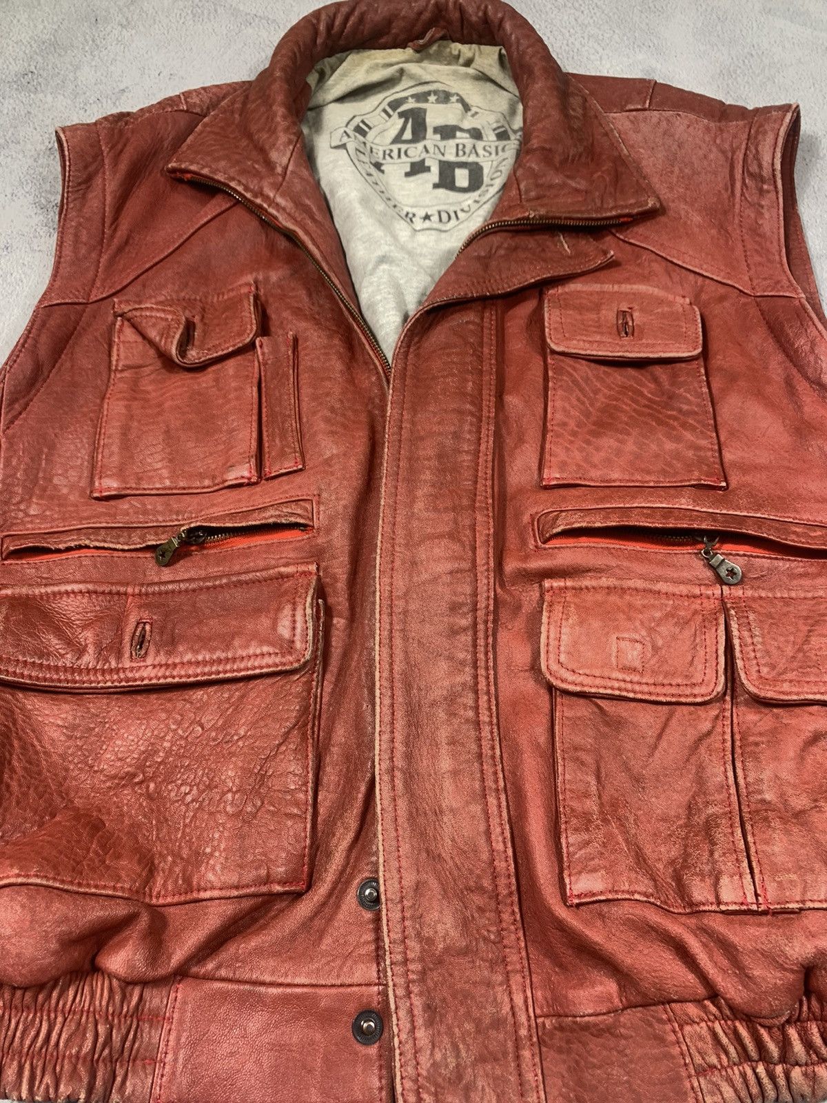 Leather × Vintage Vintage 90s leather vest retro biker style streetwear size Size US L / EU 52-54 / 3 - 6 Thumbnail