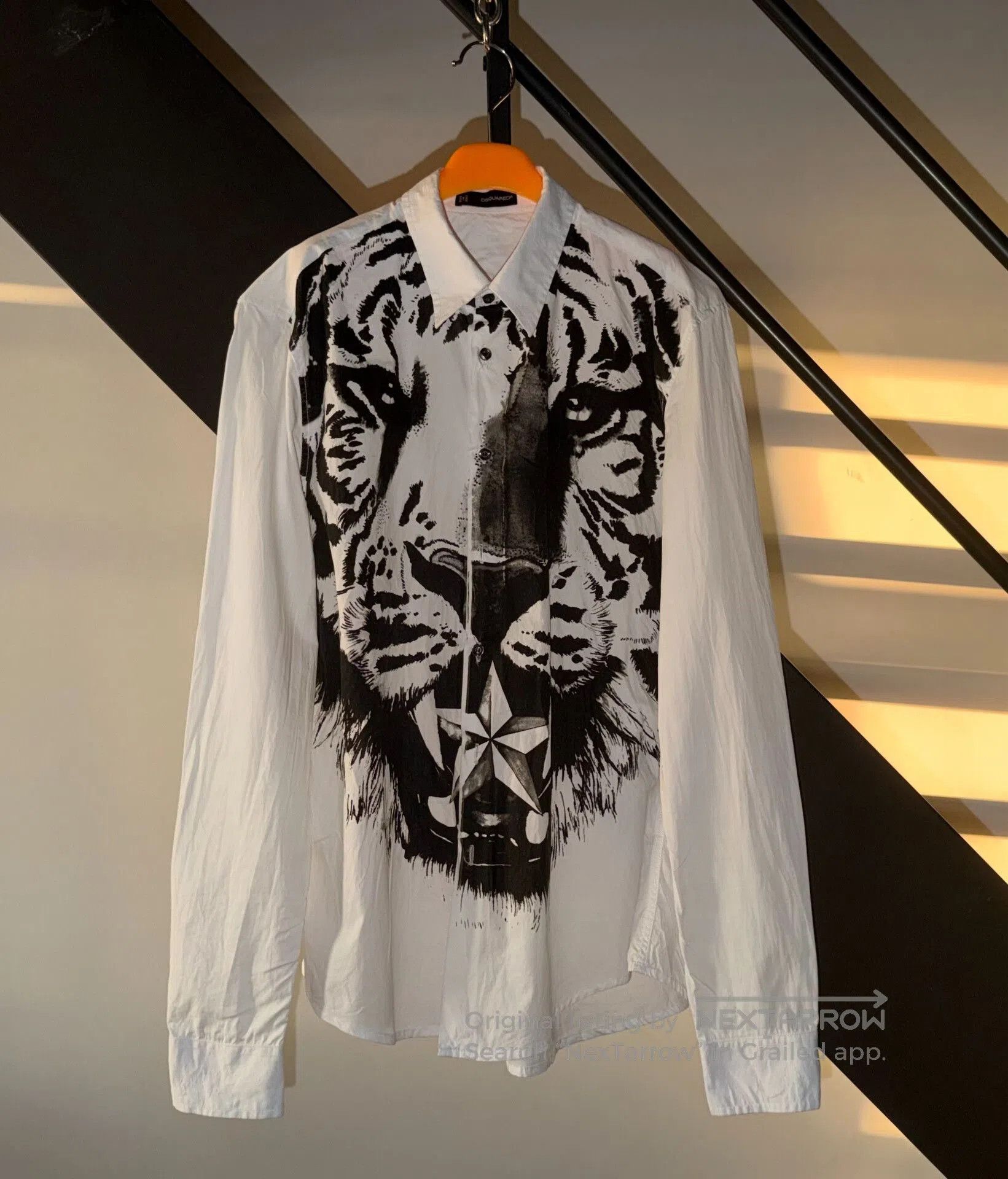Dsquared2 Dsquared2 Tiger Print Long Sleeve Shirt. Size US M / EU 48-50 / 2 - 1 Thumbnail