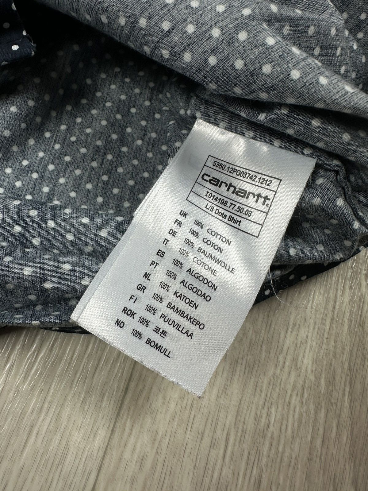 Carhartt Carhartt WIP Long Sleeve Dots Polka Buttons Shirt Size US L / EU 52-54 / 3 - 9 Thumbnail