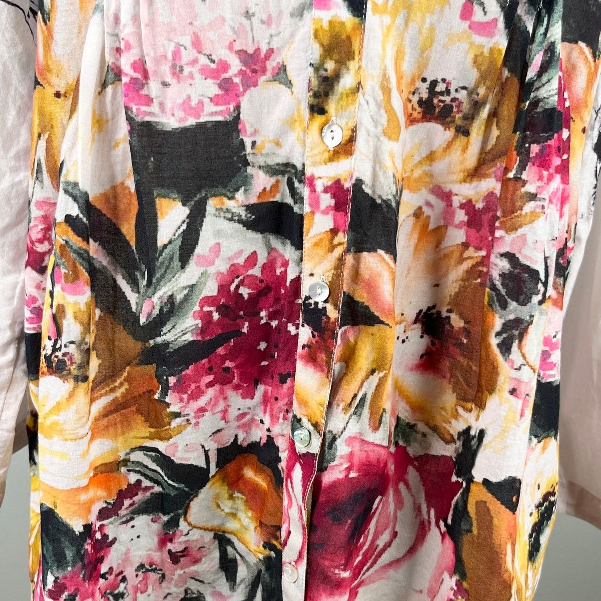Other Soft Surroundings Champs De Fleur Floral Shirt L Button Down Size L / US 10 / IT 46 - 13 Thumbnail