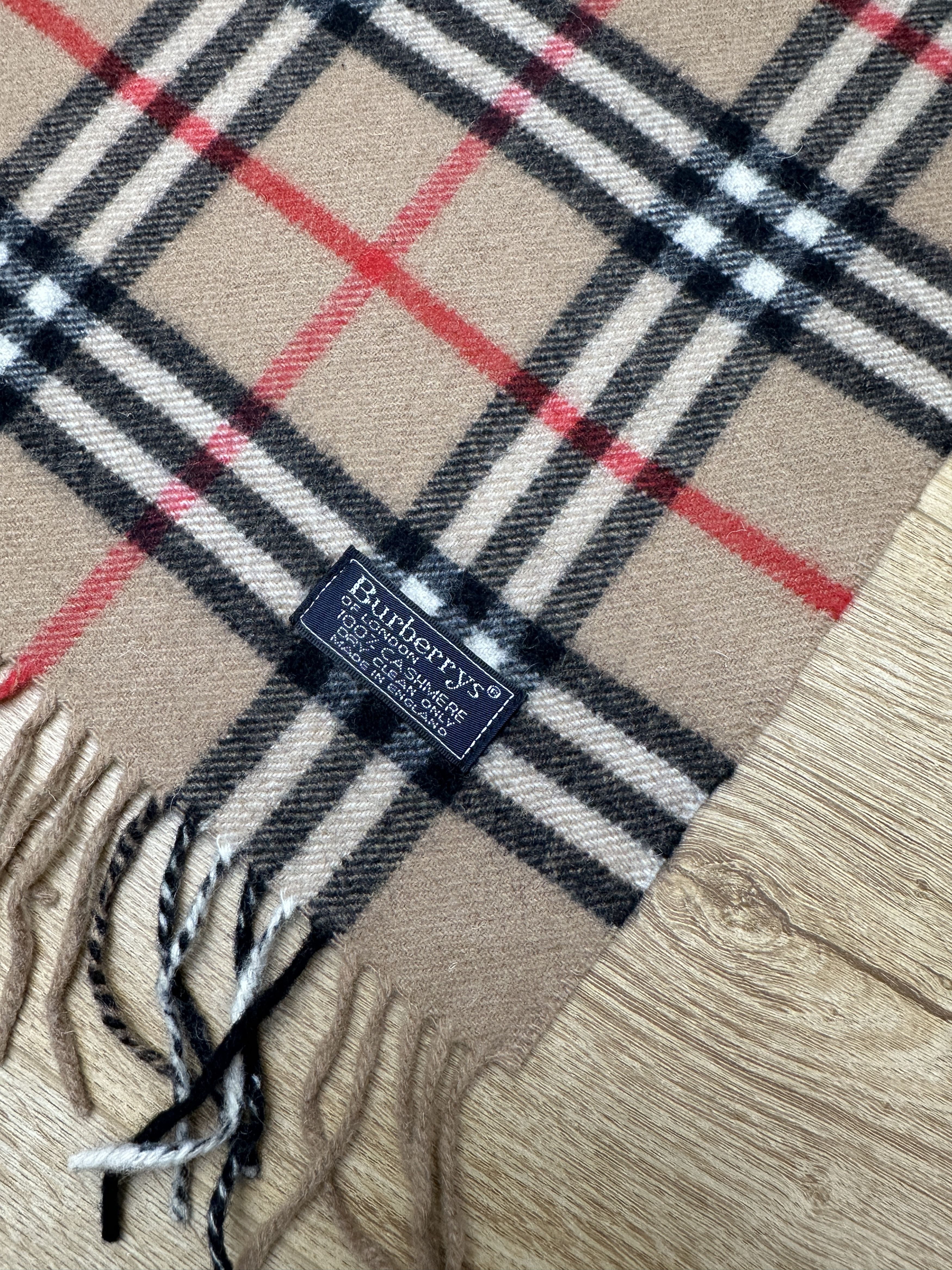 Burberry Burberrys Vintage Pure Cashmere Nova Check Scarf 170×37 cm Size ONE SIZE - 3 Thumbnail