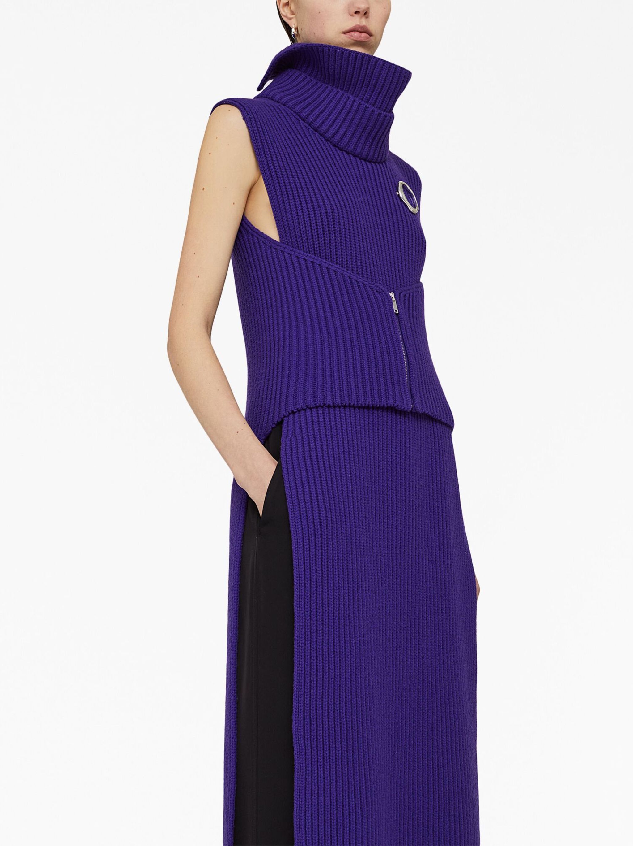 Jil Sander o1loc1c1124 Sleeveless dress in Blue Size L / US 10 / IT 46 - 2 Thumbnail