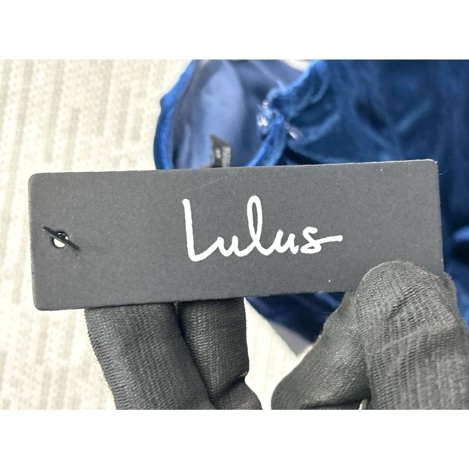 Lulus Lulus Dress Womens Small Blue Velvet Bodycon Dress Size S / US 4 / IT 40 - 4 Thumbnail
