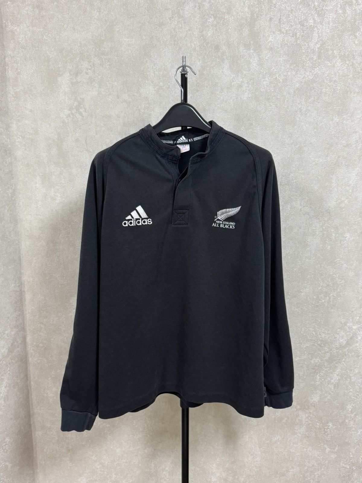 Adidas Rare Vintage Adidas New Zealand All Blacks Rugby Jersey Size US L / EU 52-54 / 3 - 1 Thumbnail