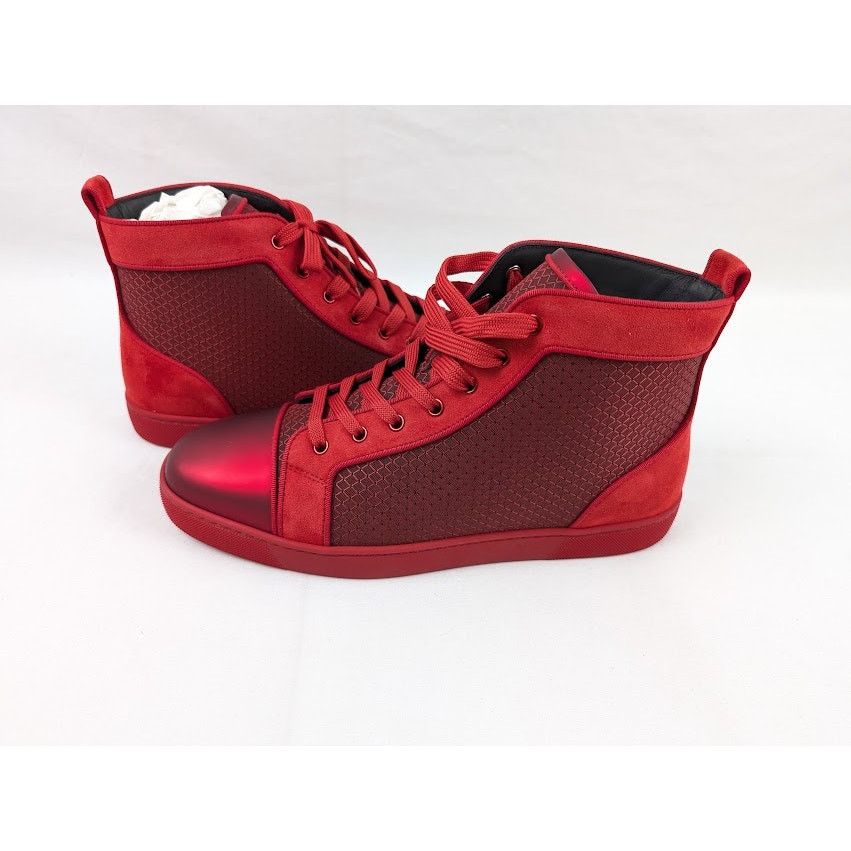 Christian Louboutin o1rshd1 Louis Orlato Flat Hi-Top Sneakers in Loubi Size US 12 / EU 45 - 11 Thumbnail