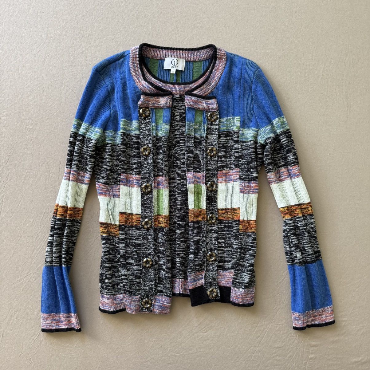 Other Over 1 Abstract Striped Multi-way Cardigan Sweater Size S / US 4 / IT 40 - 1 Thumbnail