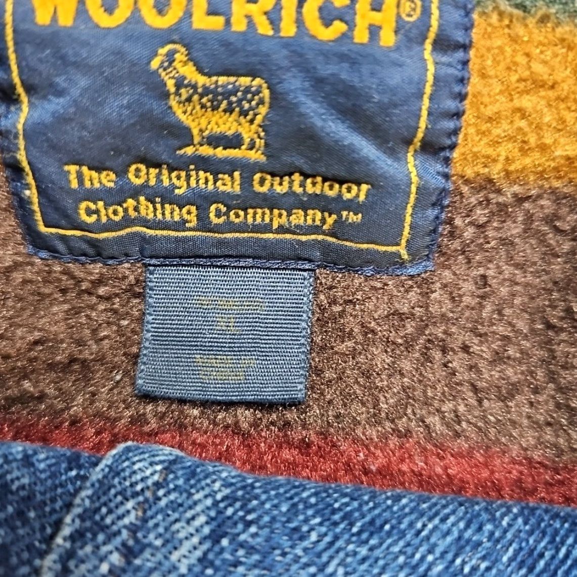 Vintage VINTAGE Woolrich Denim Barn Jacket Chore Coat Women XL Blanket Lined Leather Collar Jacket Blue 1990s Womens Size XL / US 12-14 / IT 48-50 - 6 Thumbnail