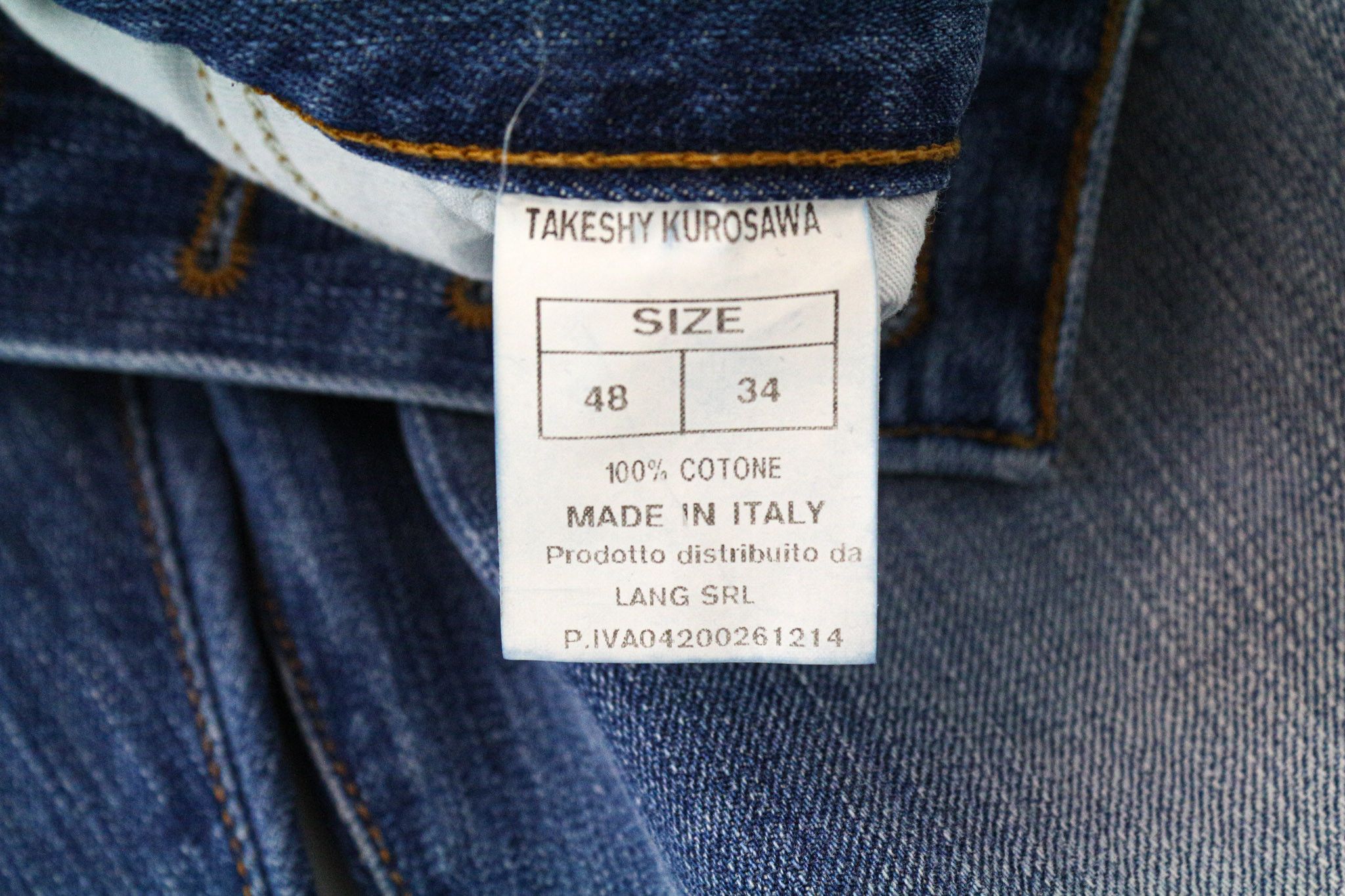 Takeshy Kurosawa TK 08 W34 Blue Distressed Button Slim Jeans 75721 Size US 34 / EU 50 - 5 Thumbnail