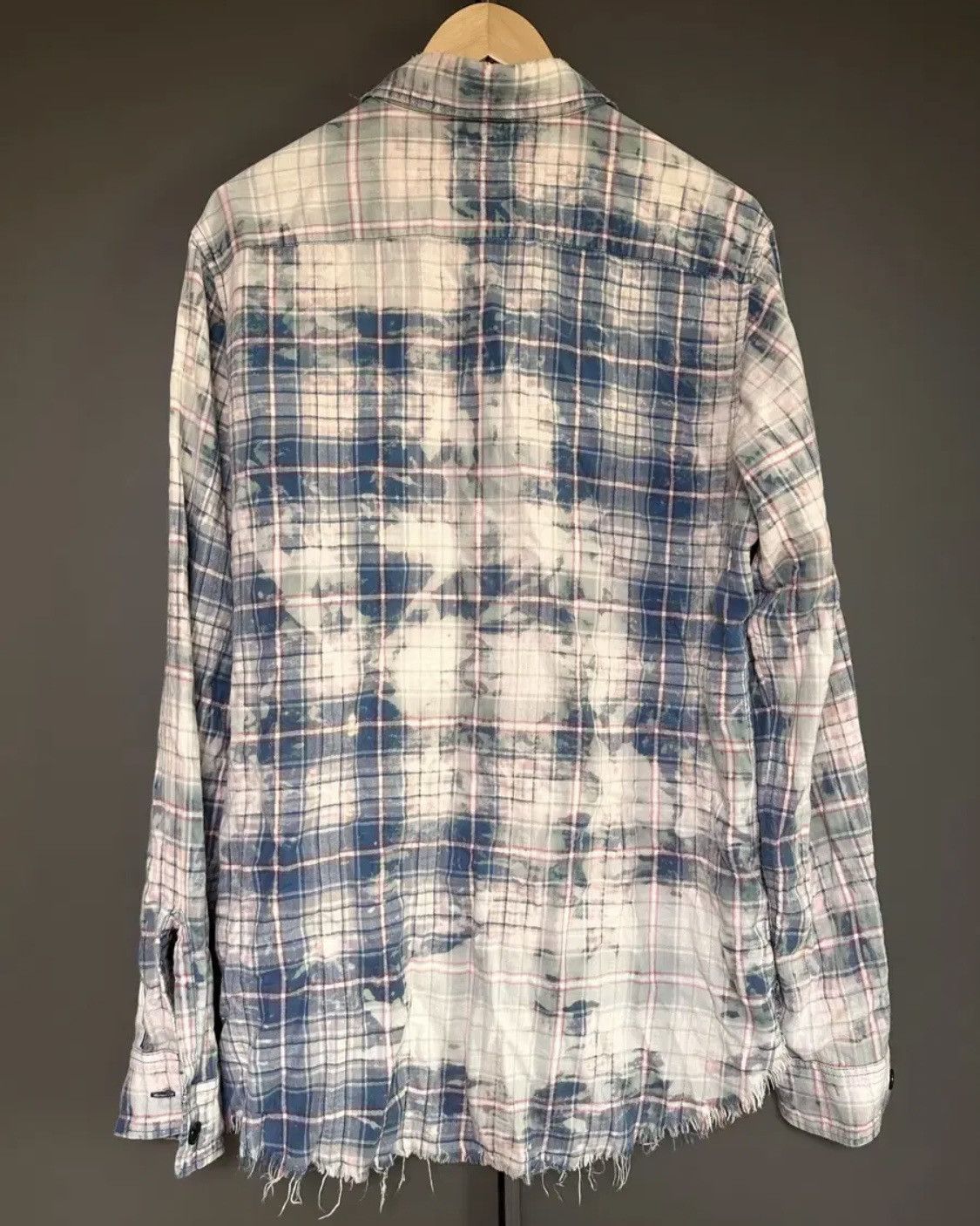 Saint Laurent Paris Saint Laurent SS16 Hedi Slimane Bleached Flannel Shirts Size US M / EU 48-50 / 2 - 2 Thumbnail