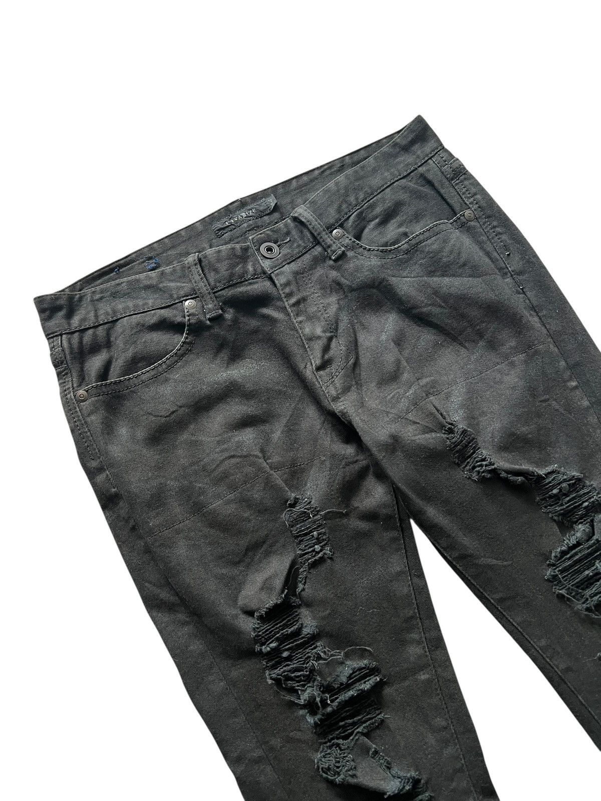 CIVARIZE 2000s Civarize Distressed Ripped Skinny Jeans Size US 31 - 4 Thumbnail