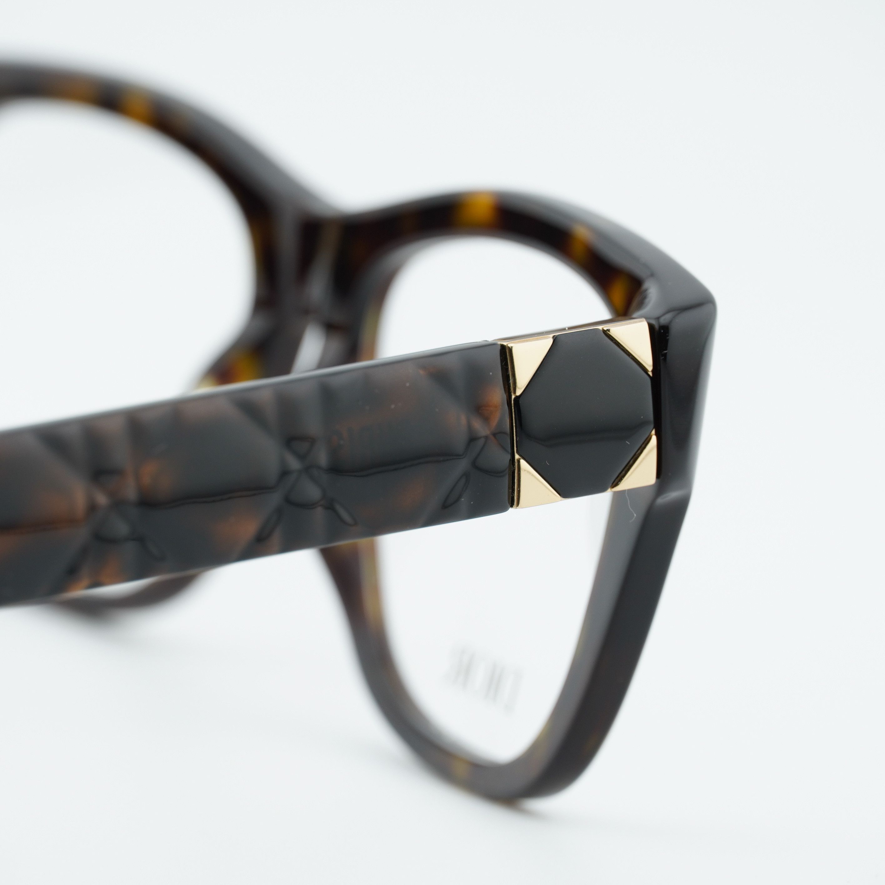 Dior Dior LADY 95.22O S1I 2000 Eyeglasses Havana 53mm Square Fram Size ONE SIZE - 5 Thumbnail