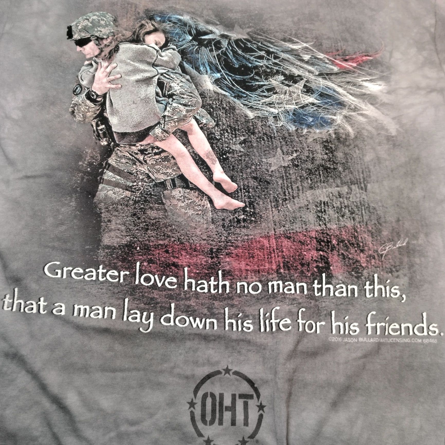 The Mountain VINTAGE The Mountain Operation Hat Trick Shirt L Gray Cotton Short Sleeve Crew Neck Military Art Jason Bullard USA Soldier 2016 Mens Size US L / EU 52-54 / 3 - 2 Thumbnail