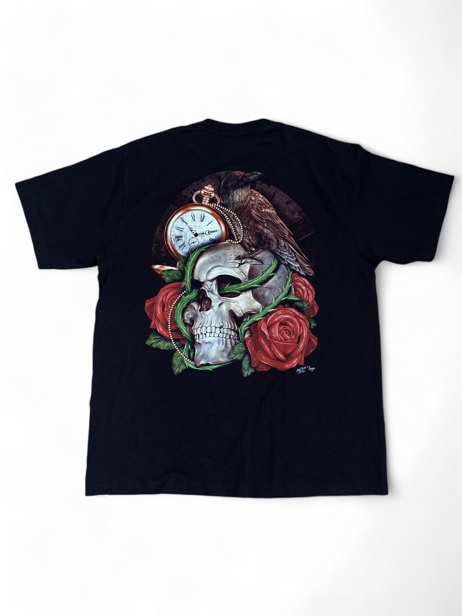 Affliction Rock Chang Skull Crow Tee Glow in the dark Size US XXL / EU 58 / 5 - 2 Thumbnail