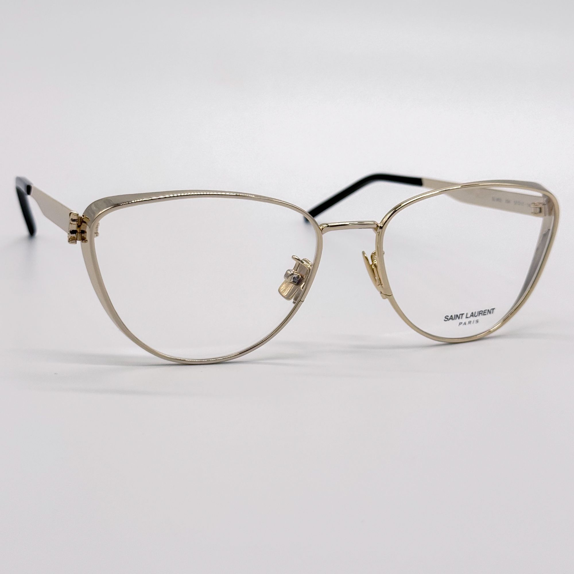Saint Laurent Paris NEW SAINT LAURENT EYEGLASSES SLM92 004 WOMEN CAT EYE GOLD EY Size ONE SIZE - 5 Thumbnail