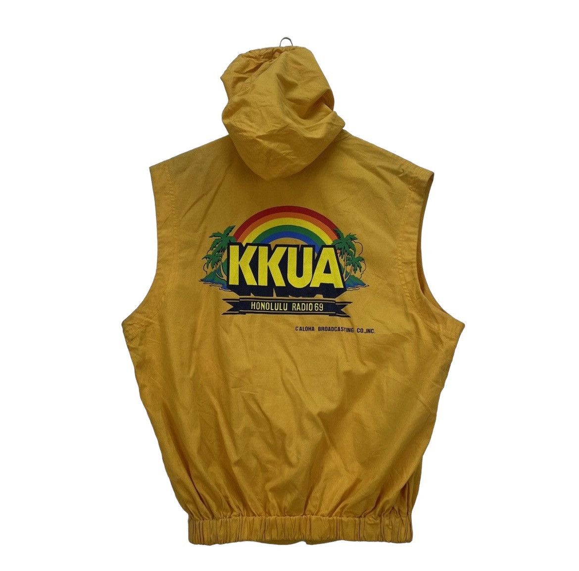 Vintage Vintage Kkua Aloha Honolulu Radio 69 Hooded Vest Jacket Size US M / EU 48-50 / 2 - 1 Thumbnail