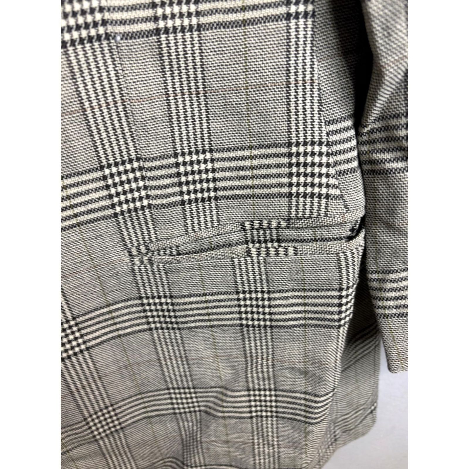 Giorgio Armani Giorgio Armani Sport Coat Mens 46 Gray Plaid Pure Virgin Wool Made In Italy Size US S / EU 44-46 / 1 - 6 Thumbnail