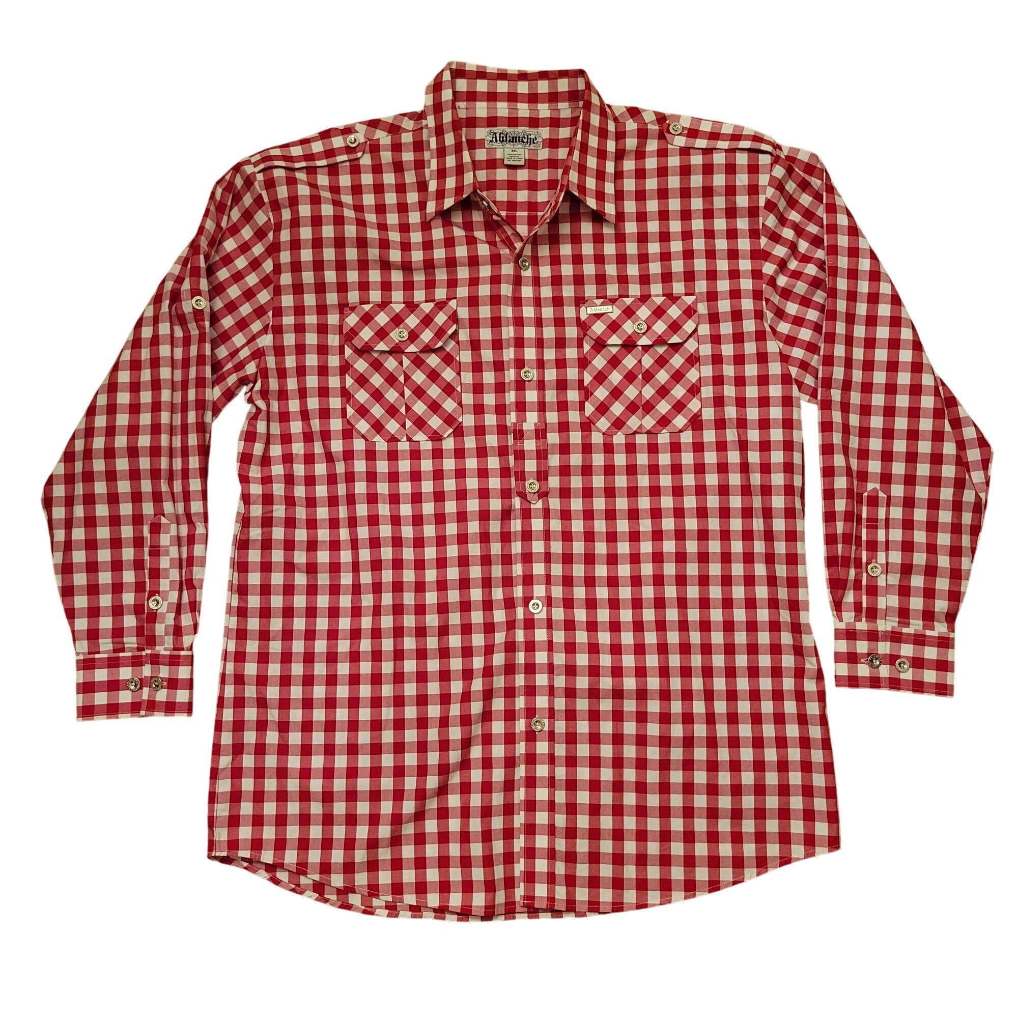 Other Y2K Ablanche Red White Gingham Check Long Sleeve Shirt 3XL C Size US XXL / EU 58 / 5 - 1 Thumbnail