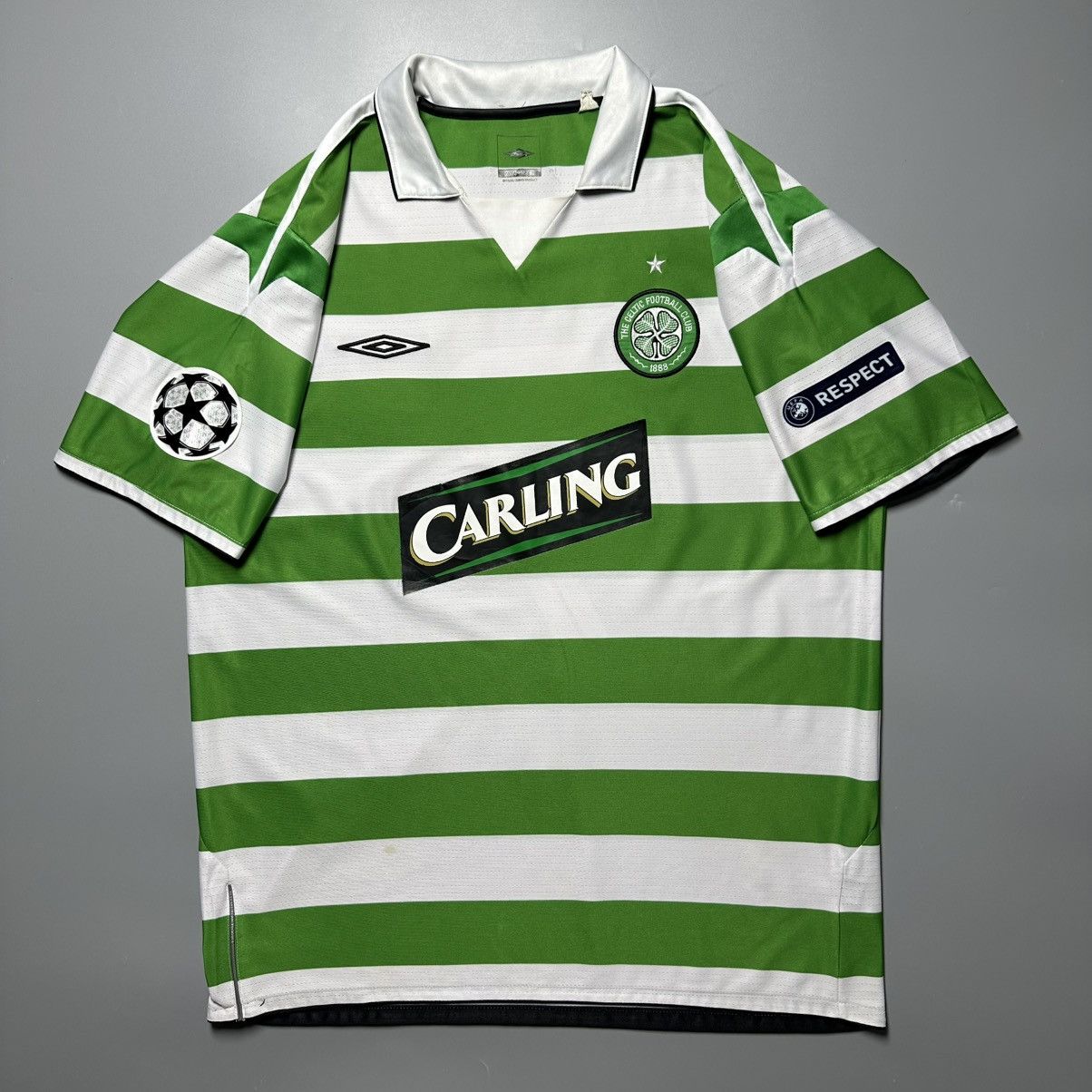 Umbro CELTIC UMBRO 2004/2005 FOOTBALL HOME JERSEY #7 LARSSON Size US XL / EU 56 / 4 - 2 Thumbnail