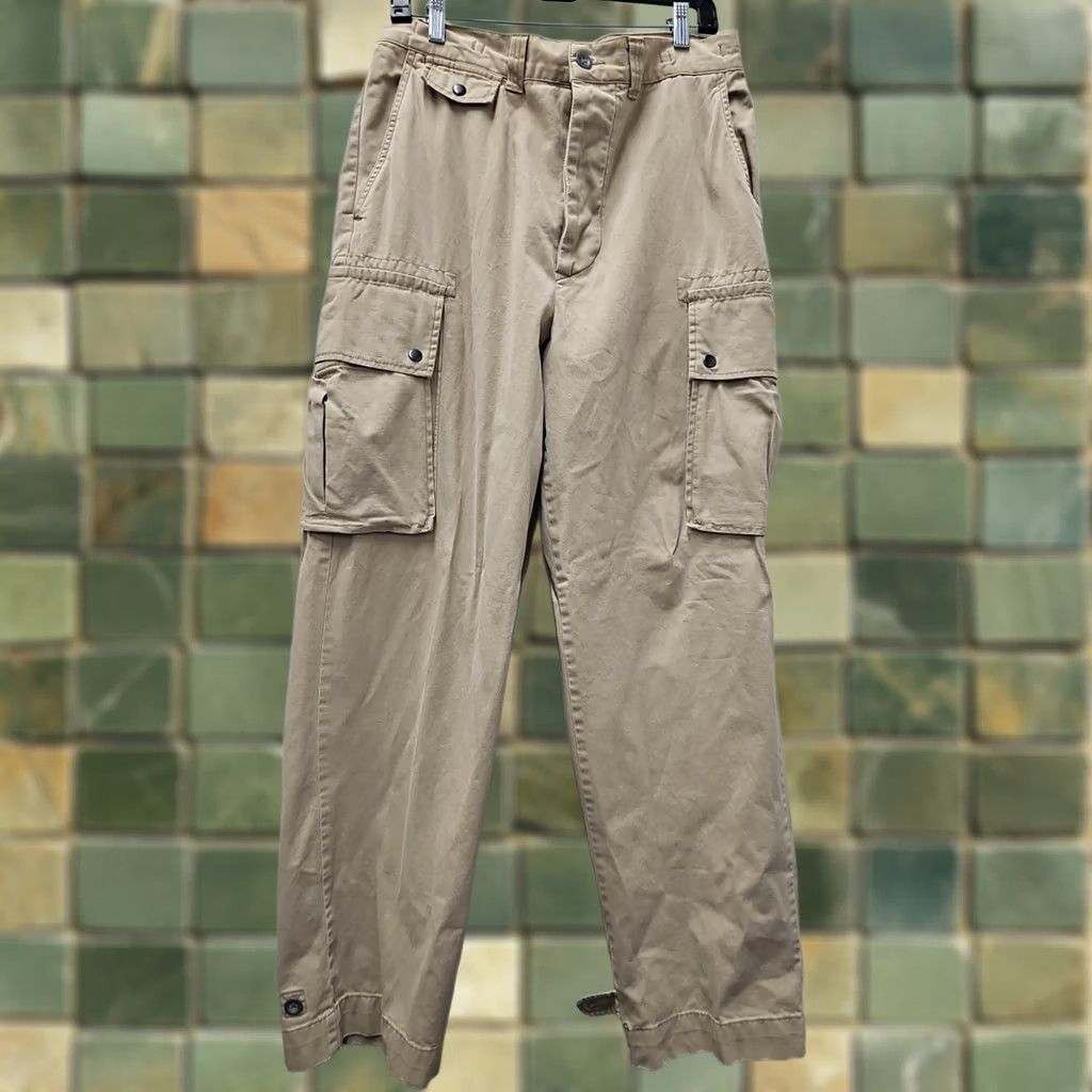 Polo Ralph Lauren VINTAGE Polo Ralph Lauren Briggs Fatigue Khaki Cargo Chino Pants 34x32 Deadstock New Size US S / EU 44-46 / 1 - 1 Thumbnail