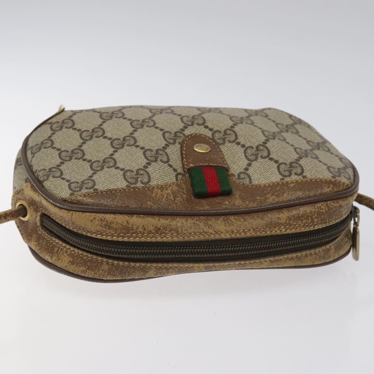 Gucci GUCCI GG Supreme Web Sherry Line Shoulder Bag Pvc Beige 89 Size ONE SIZE - 6 Thumbnail