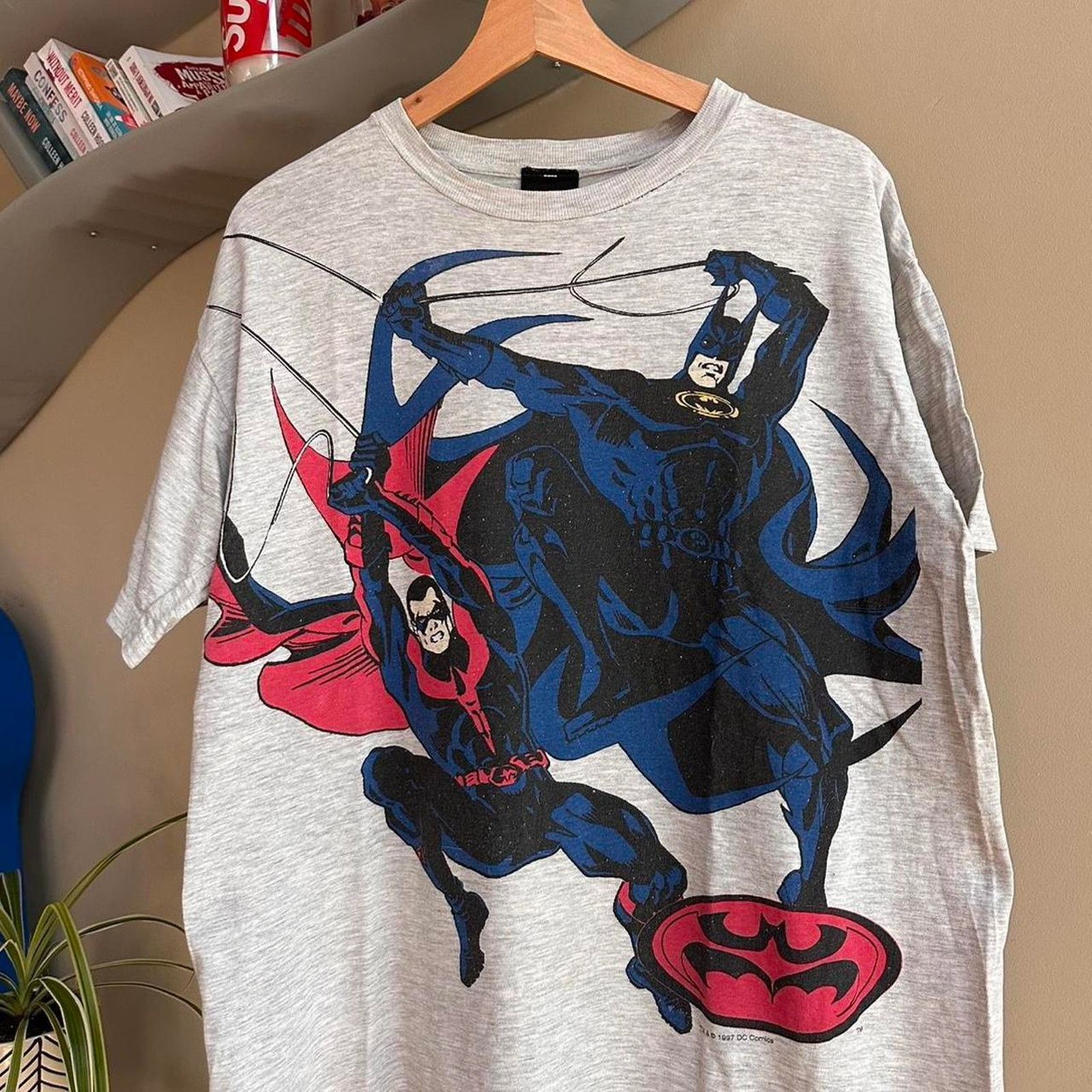 DC Comics × Vintage Vintage 1997 Batman and Robin Movie Shirt Size US M / EU 48-50 / 2 - 2 Thumbnail