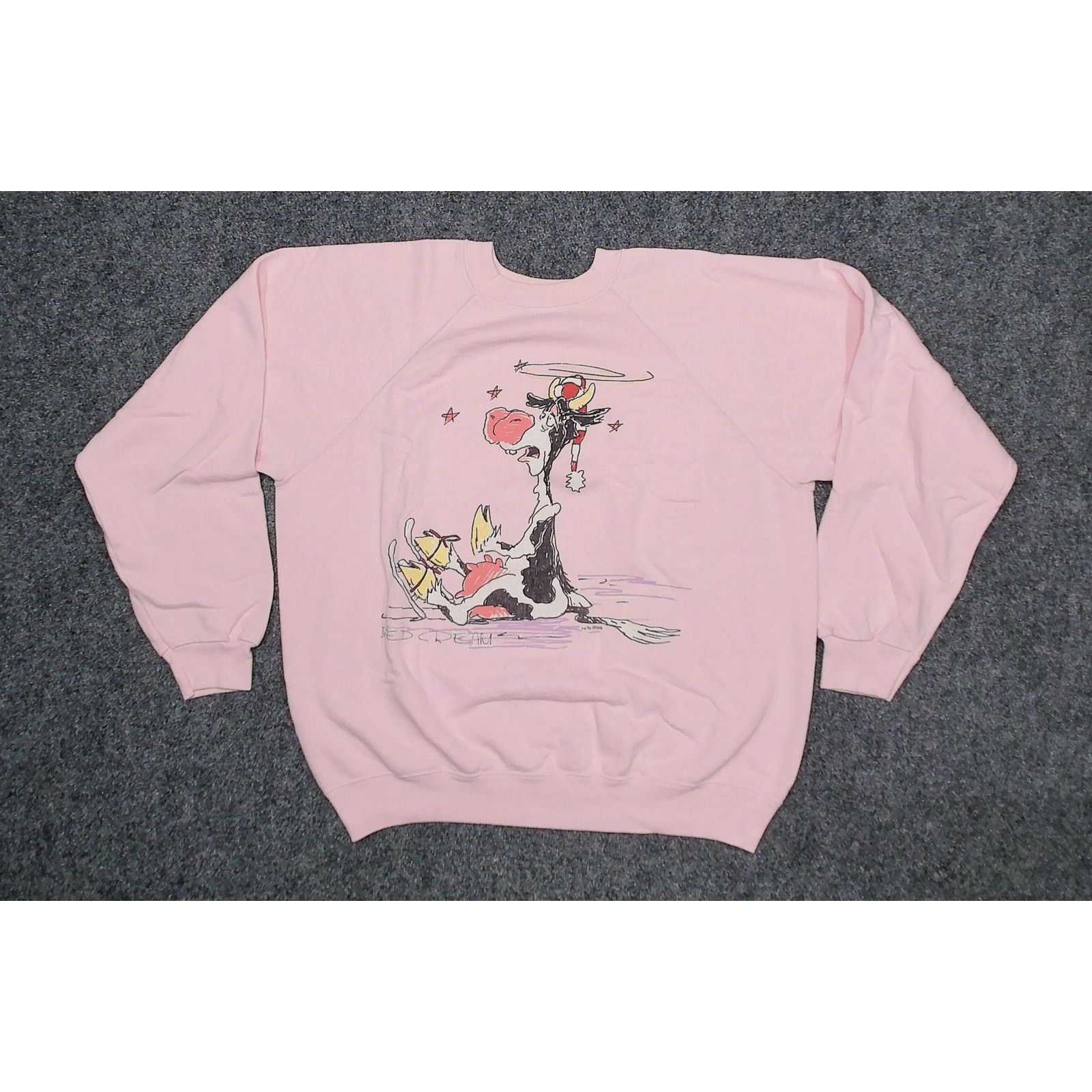 Hanes Vintage Hanes 1989 Wild Side Cow Graphic Boxy Sweatshirt Size XL / US 12-14 / IT 48-50 - 3 Thumbnail