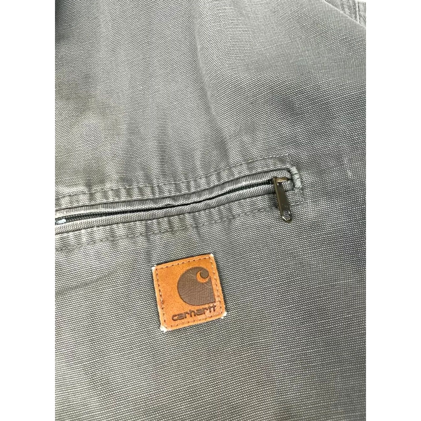Carhartt VINTAGE Carhartt Detroit Work Jacket 90s Mens XL Gray Canvas Bomber Jacket Size US XL / EU 56 / 4 - 7 Thumbnail