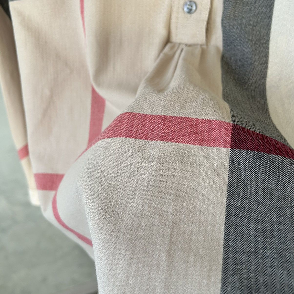 Burberry Brit Beige Nova Check Cotton Half Placket Blouse