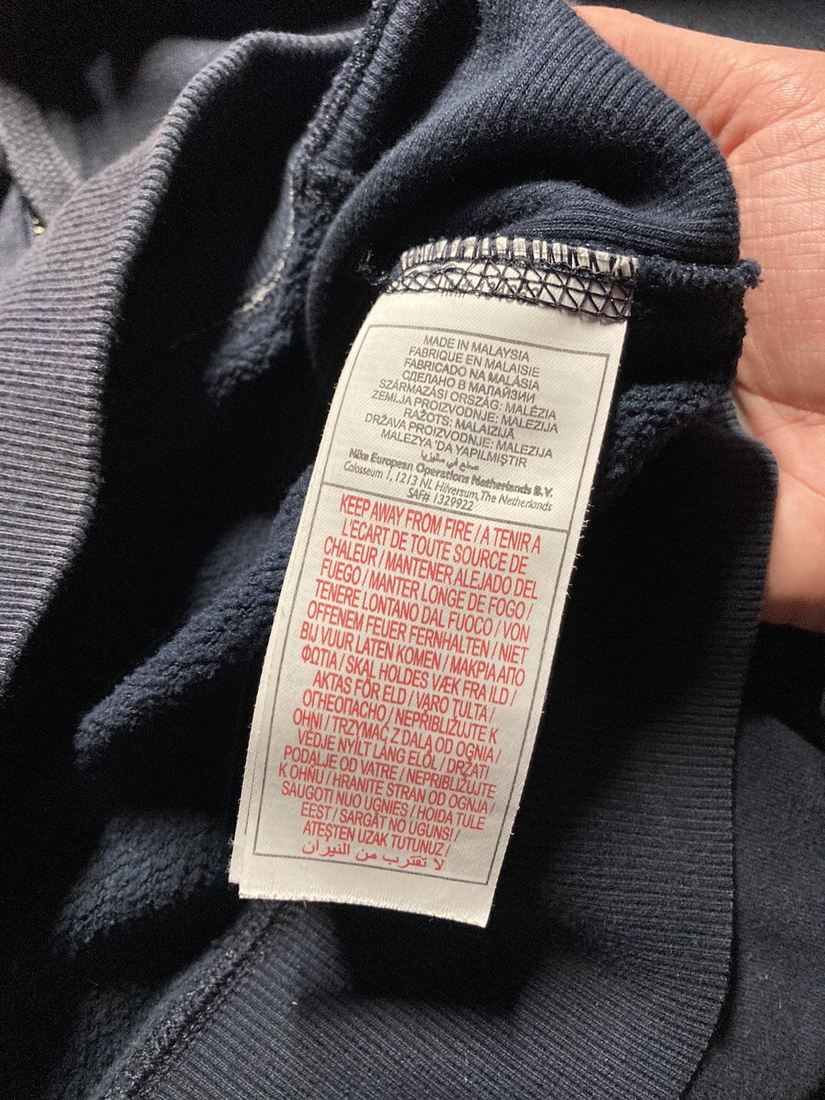Nike × Vintage ⛩️Vintage Nike Zip Hoodie Navy Black Y2K baggy sun faded boxy Size US XL / EU 56 / 4 - 5 Thumbnail