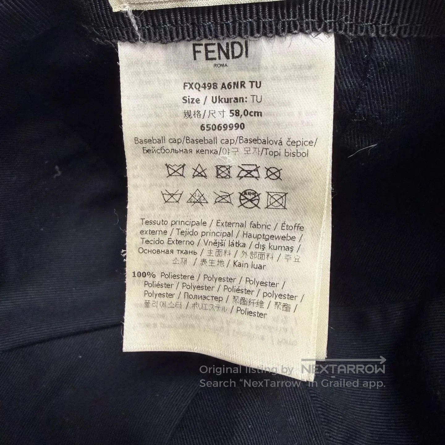 Fendi Fendi Classic Monogram Print Baseball Cap. Size ONE SIZE - 5 Thumbnail