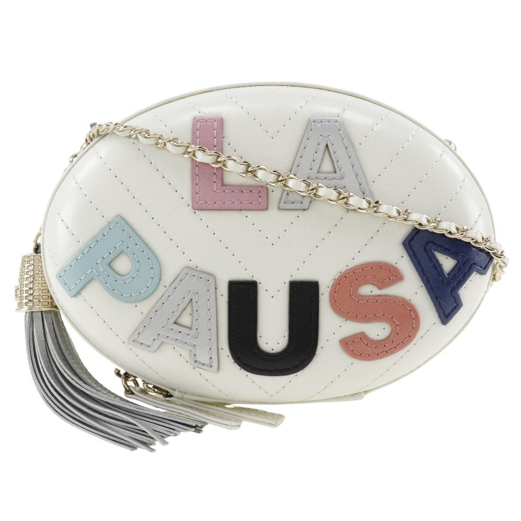 Chanel Chanel Chain Shoulder Bag La Pausa Calfskin White Double ChainShoulder Women's Size ONE SIZE - 1 Thumbnail