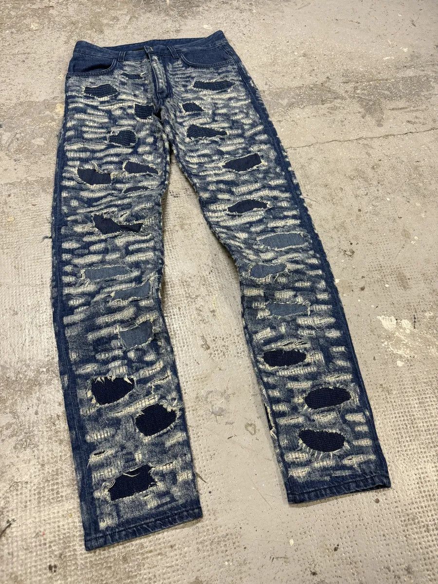 Givenchy AW2023 Givenchy Slim Blue Distressed Boro Denim Jeans Size US 30 / EU 46 - 5 Thumbnail