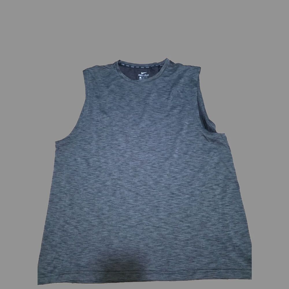 Nike Nike Dri-FIT Tank Top Mens XL Heather Gray Sleeveless Round Neck Pullover Athletic Lightweight Gym Running Size US XL / EU 56 / 4 - 1 Thumbnail