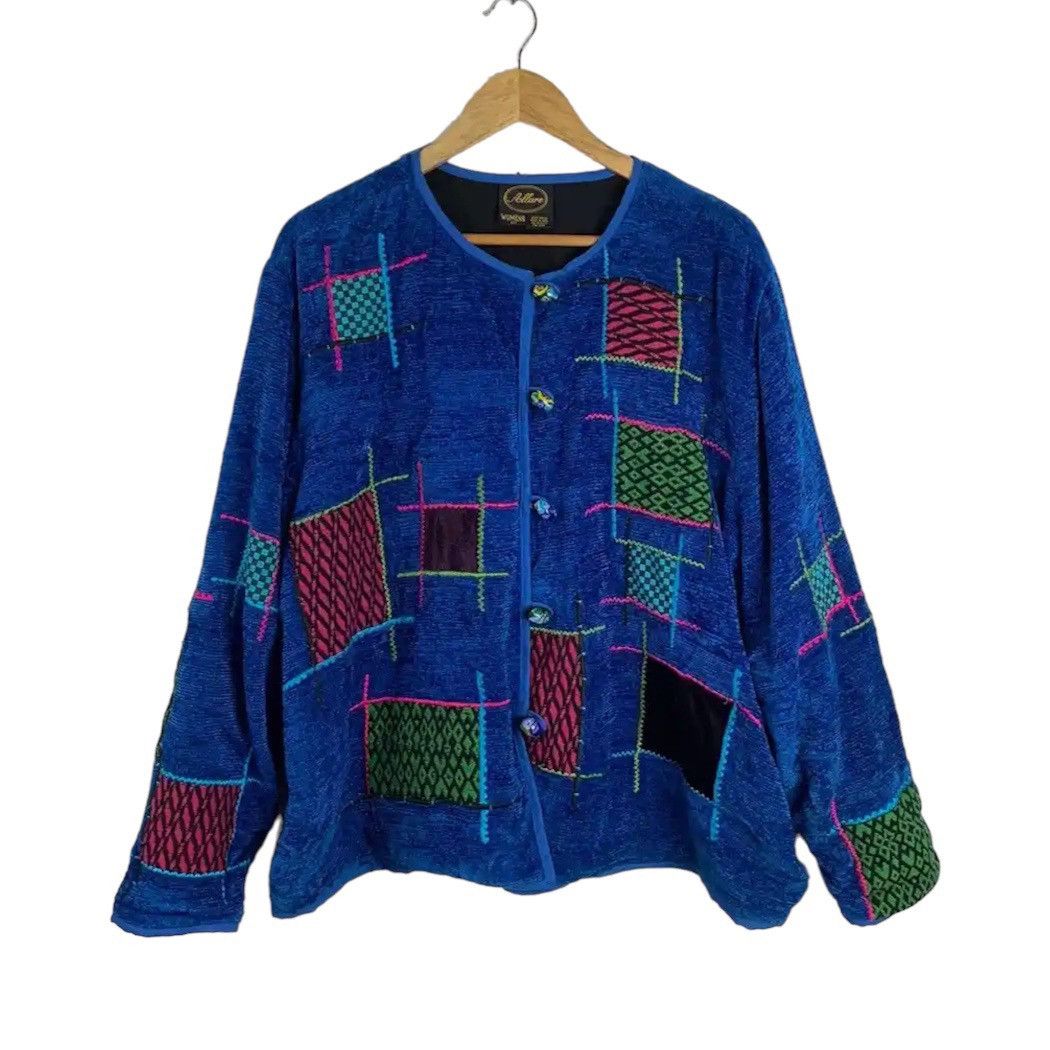ALLEGE SEND OFFERS 💥 Japanese Patchwork Style Cardigan Jacket Size L / US 10 / IT 46 - 3 Thumbnail