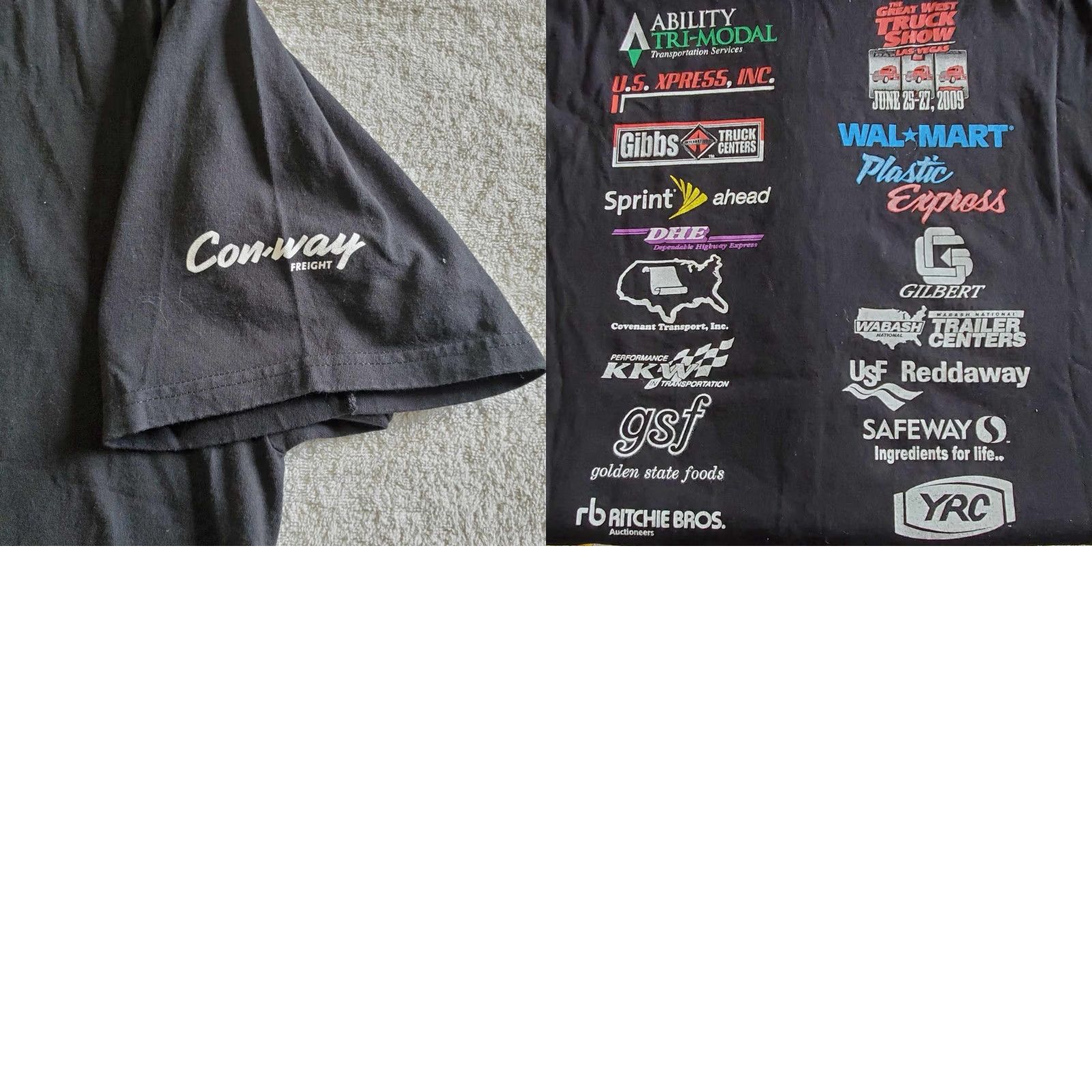 Port & Company Conway Trucking T Shirt Shifting Gears 2009 2XL Black Cotton Unisex Adults Logo Vintage Yes Trucking In N Out Y2K Size US XXL / EU 58 / 5 - 8 Thumbnail