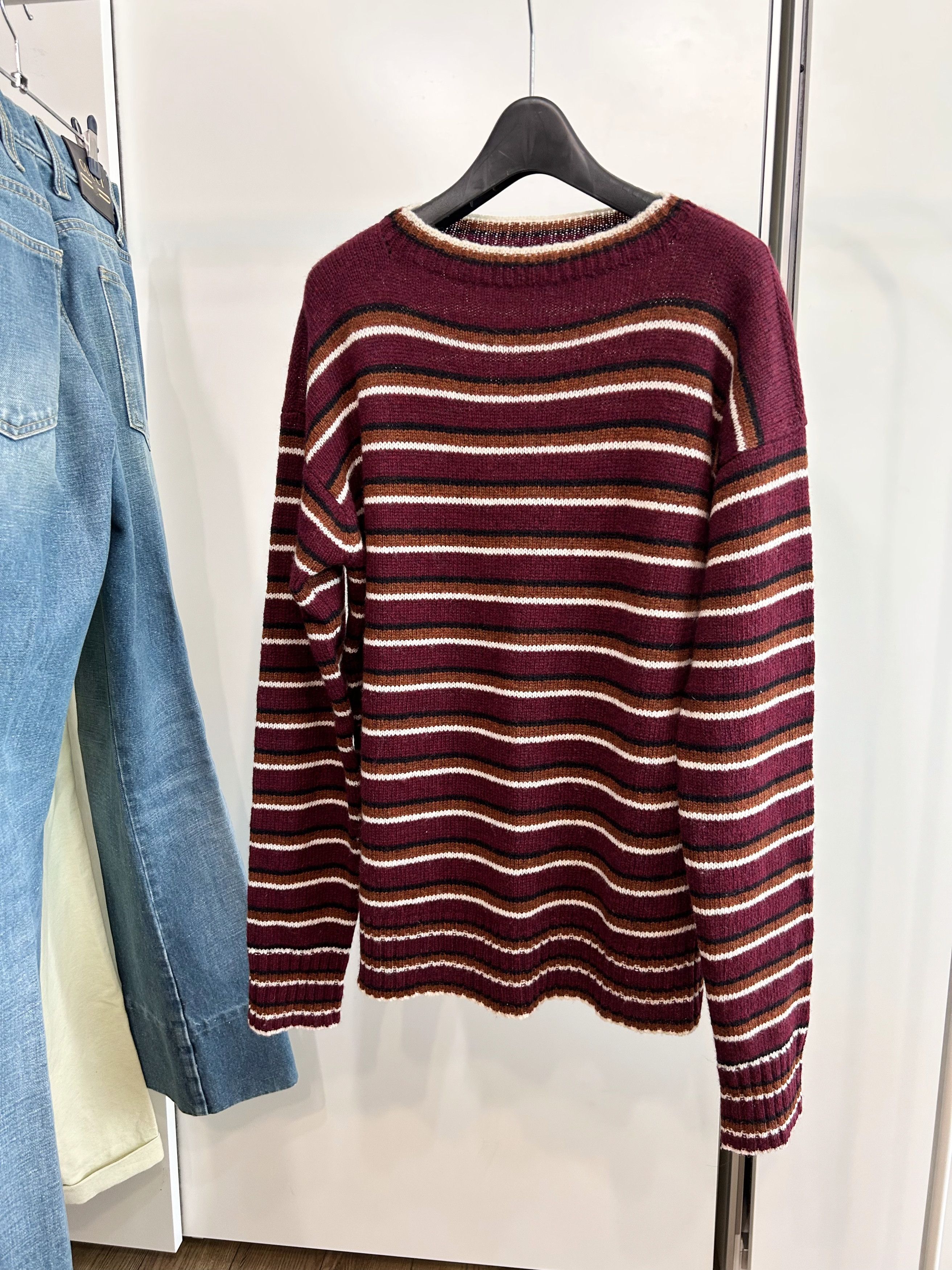 Prada PRADA Multi Pinstripe Knit Pullover Size US M / EU 48-50 / 2 - 2 Thumbnail