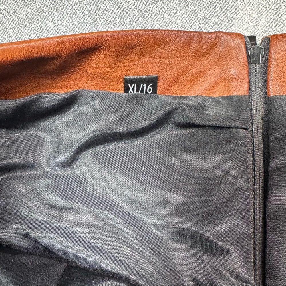 Other NWT New Decrum Real Lambskin Brown Leather Shorts Size XL Size 36" / US 14 / IT 50 - 6 Thumbnail
