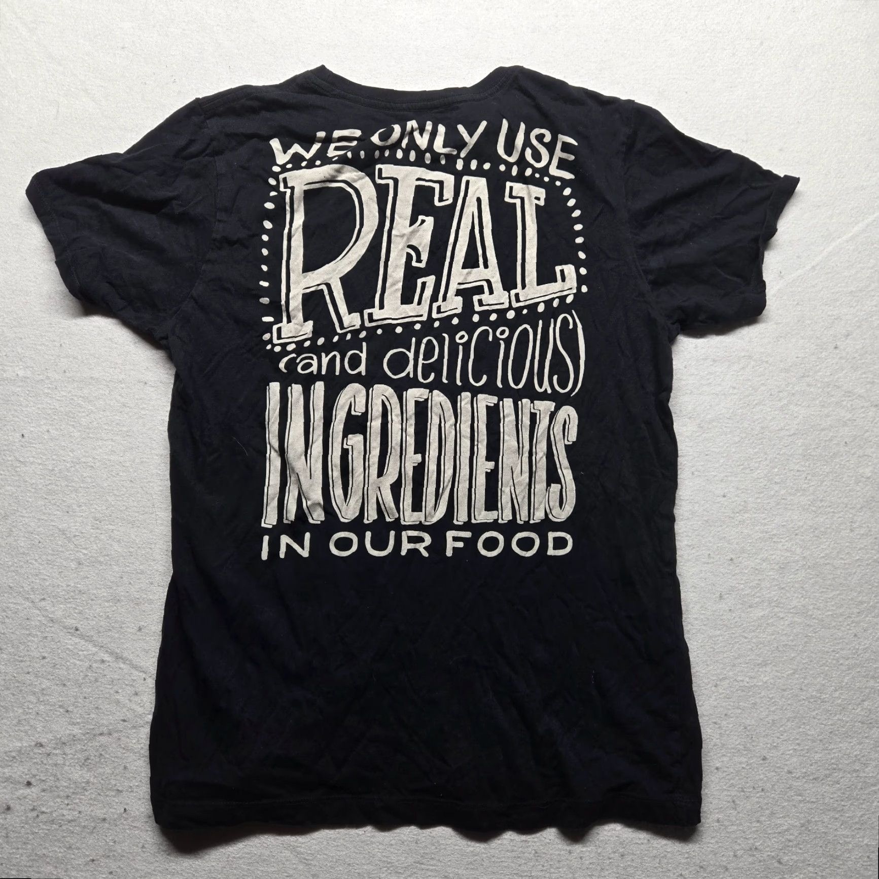 Vintage Chipotle Shirt Black S Small - Real Ingredients In Our Food Graphic Tee Mens Shirt 2010s 90s Theme Size US S / EU 44-46 / 1 - 7 Thumbnail