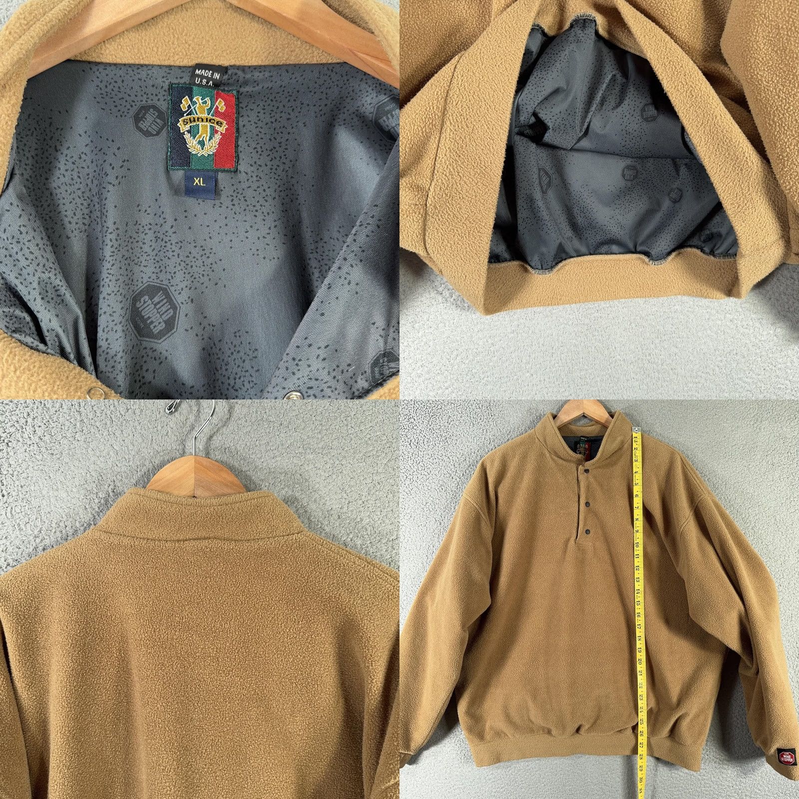 Vintage VINTAGE Sunice Pullover Men XL Gore Windstopper Fleece Made USA Outdoor 90s Golf Jacket Brown Windbreaker Snap Buttons Lie? Size US XL / EU 56 / 4 - 8 Thumbnail