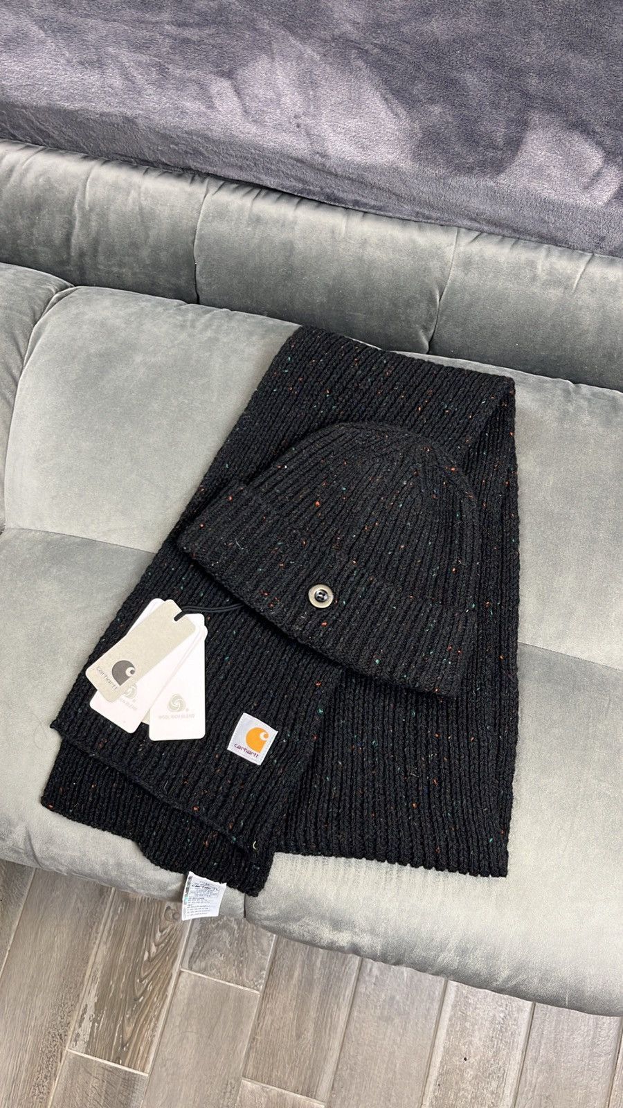 Carhartt × Carhartt Wip Carhartt hat + scarf set new condition Size ONE SIZE - 4 Thumbnail