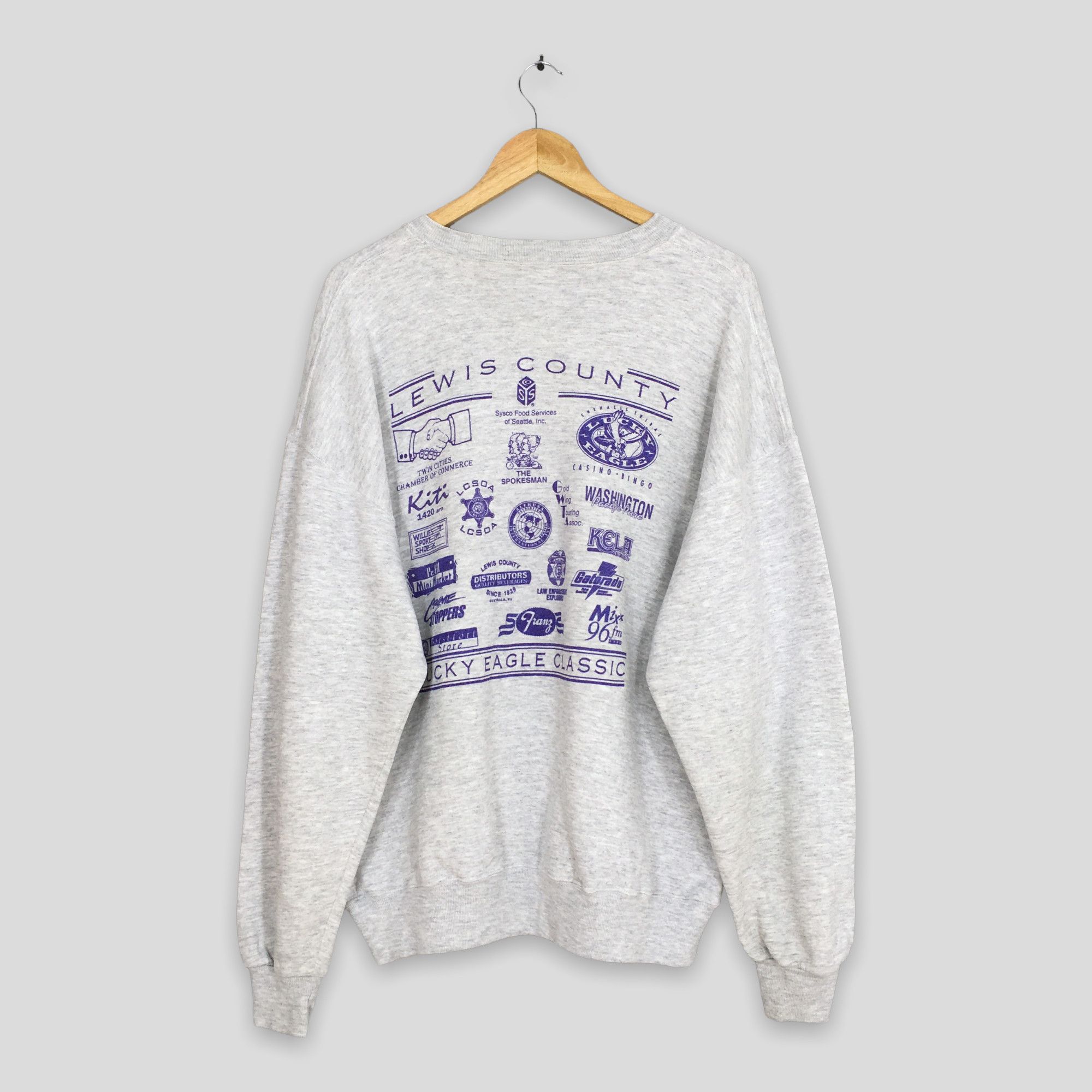 Jerzees × Vintage Vintage Lewis County Washington Gray Sweatshirt XLarge Size US XL / EU 56 / 4 - 6 Thumbnail
