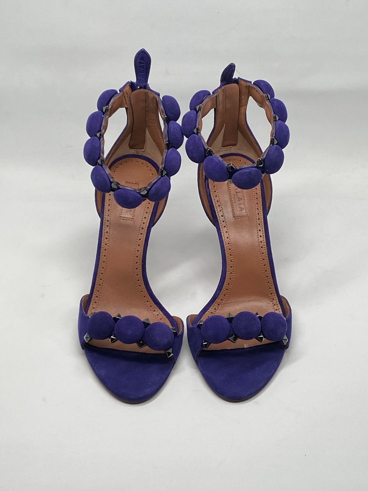 Alaia Alaia Bombe 90 Studded Suede Leather Sandals size 36.5 Size US 6.5 / IT 36.5 - 5 Thumbnail