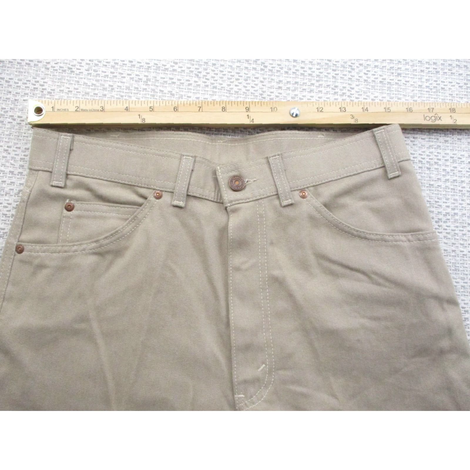 Levi's VINTAGE Levi's Pants Mens 34x29 Khaki More Room W34 L29 Made USA 90s Polyester Cotton Jeans Pants Size US 34 / EU 50 - 7 Thumbnail