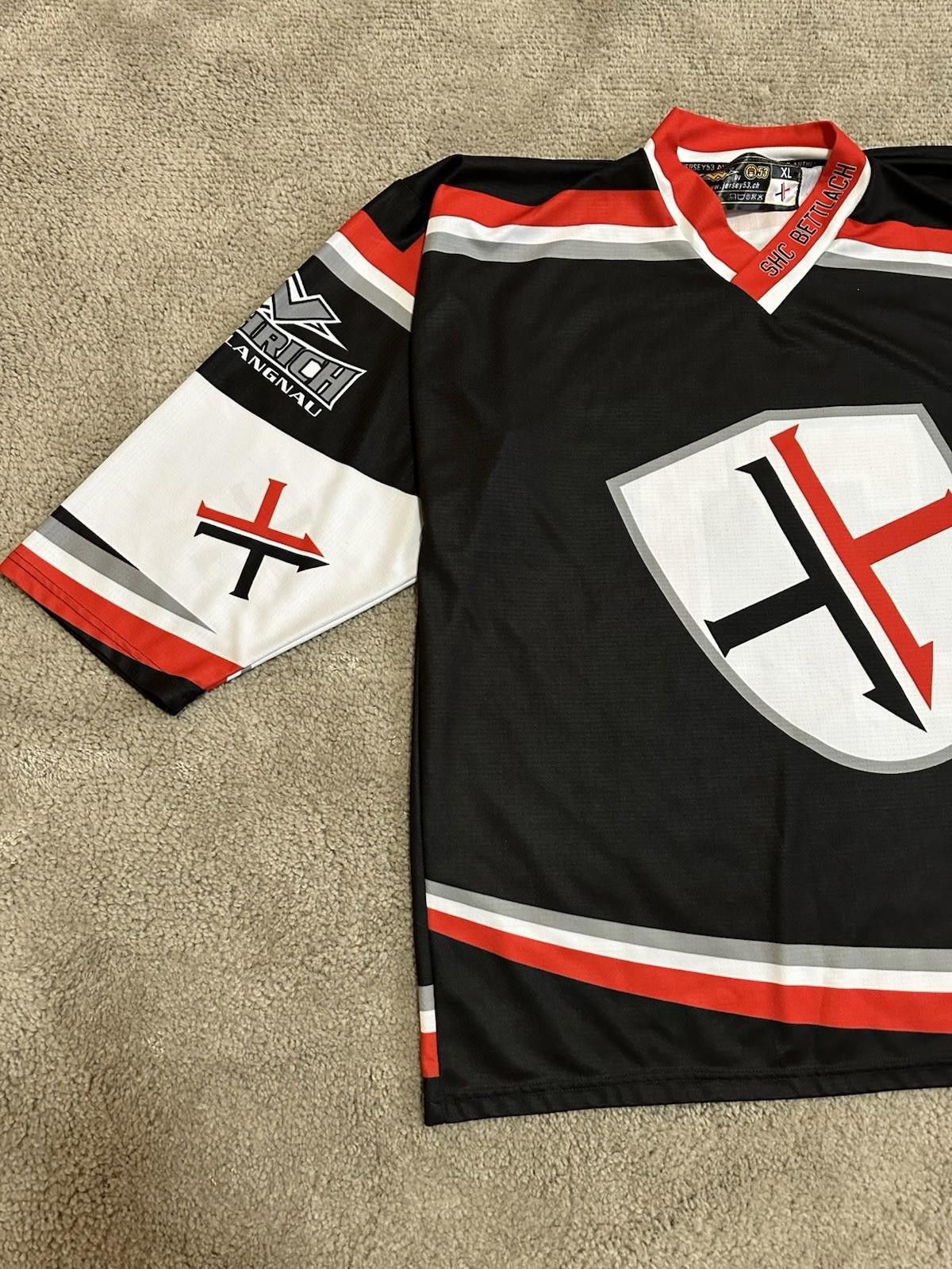 Designer Hockey Jersey 53 SHC Bettlach Trikot Shirt #71 WEIBEL Jersey Size US XL / EU 56 / 4 - 2 Thumbnail
