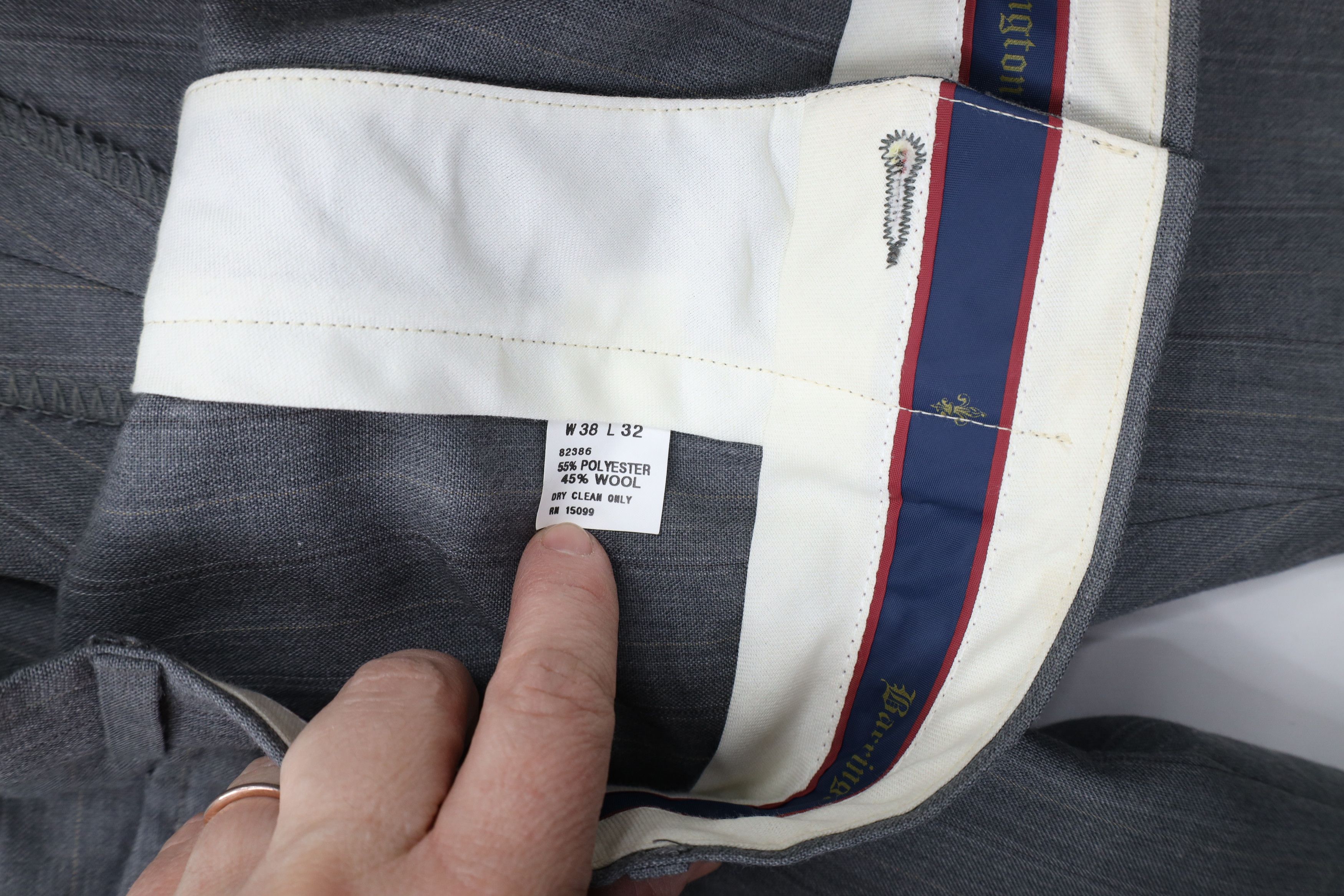 Vintage Vintage 90s Streetwear Pinstriped Wide Leg Chino Pants Size US 38 / EU 54 - 8 Thumbnail
