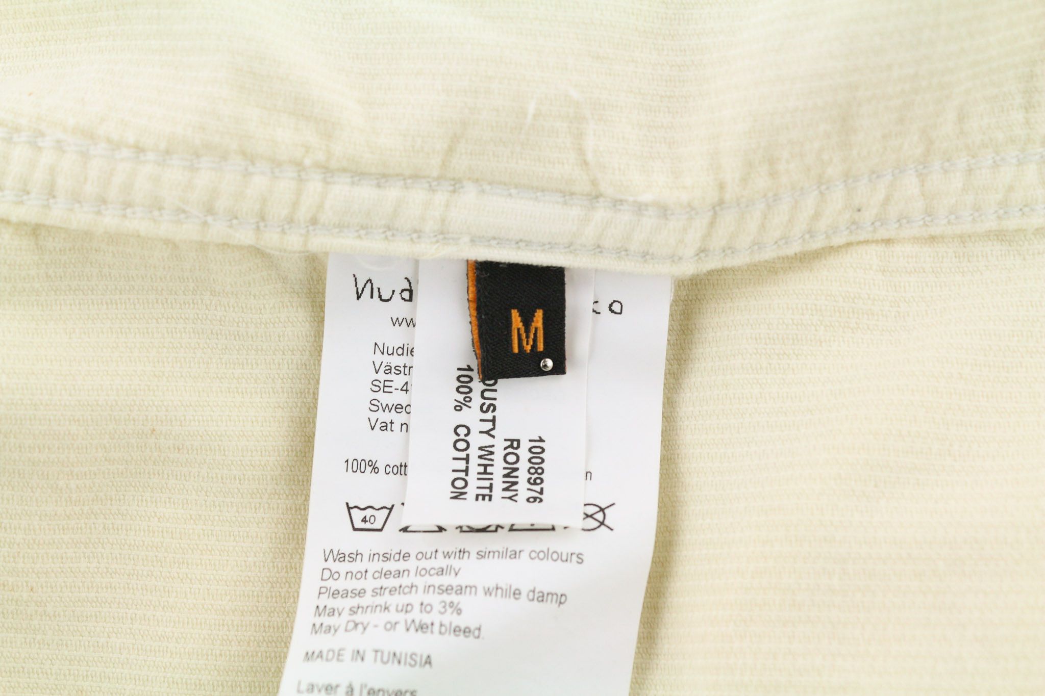 Nudie Jeans RONNY M Dusty White Cotton Corduroy Jacket 81018 Size US M / EU 48-50 / 2 - 7 Thumbnail