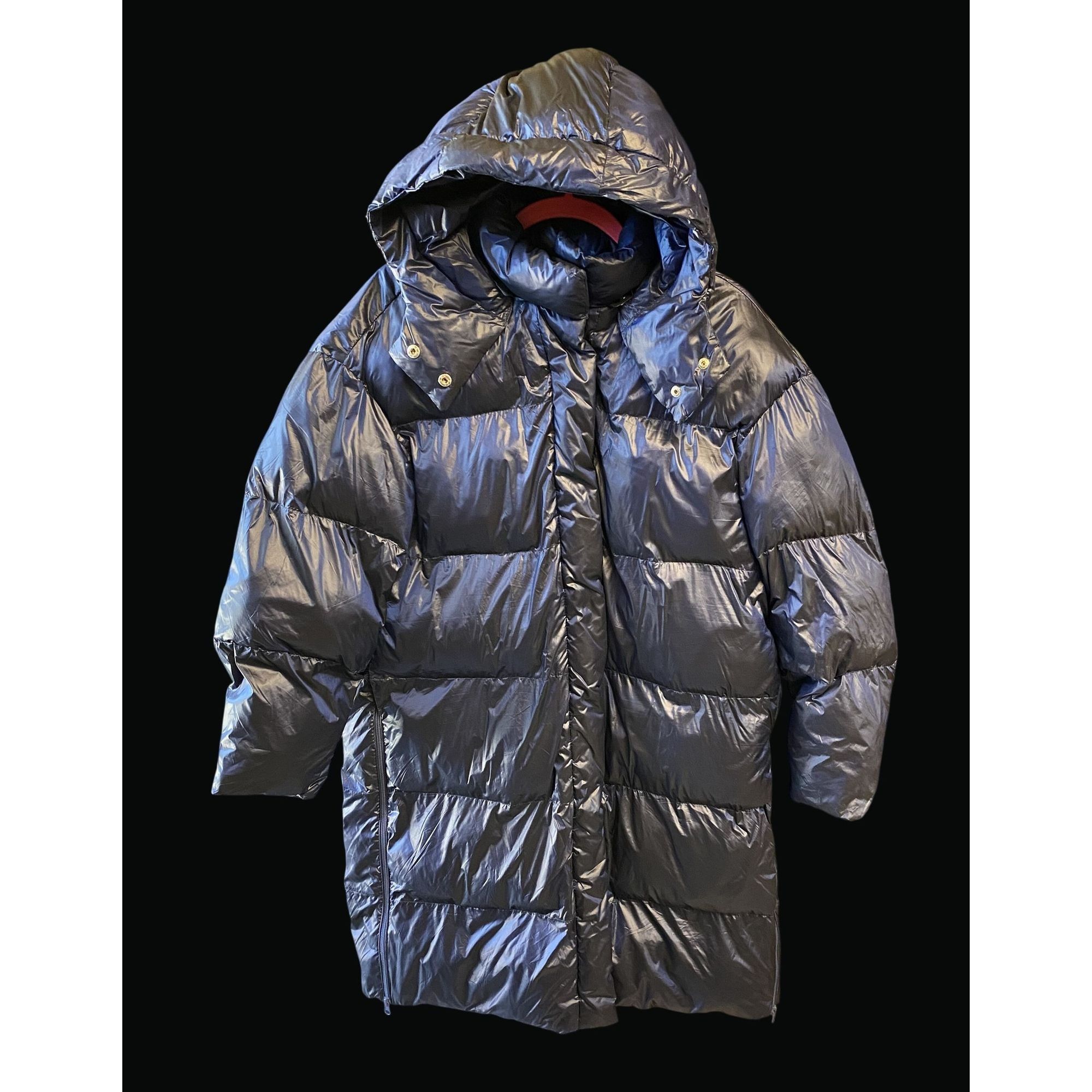 Fabletics Fabletics Womens Navy Blue Oversized Puffer Coat With Hood S Size L / US 10 / IT 46 - 1 Thumbnail